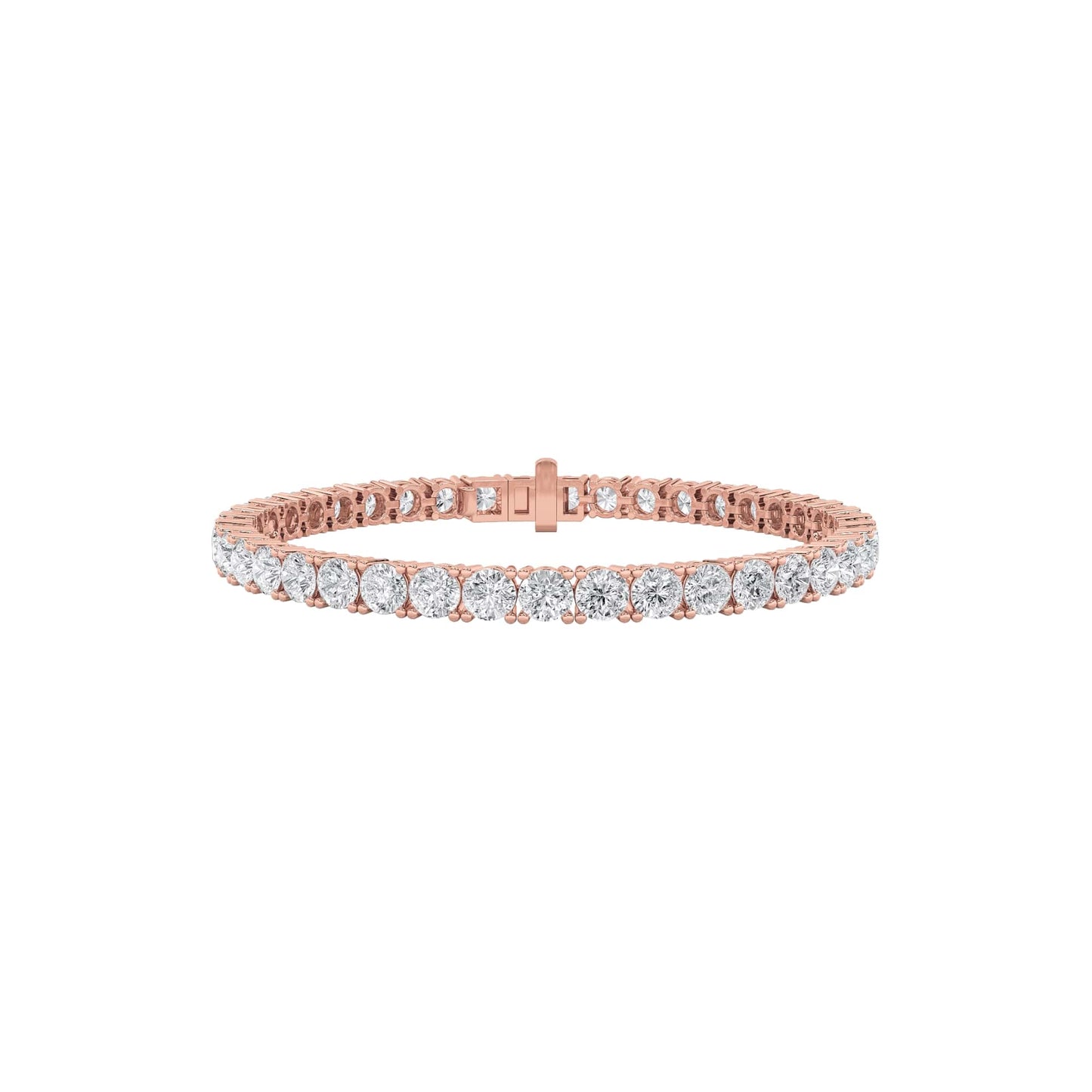 13Cttw Round Shaped Lab Grown Diamond (F/VS) Classic Tennis Bracelet in 14K Gold