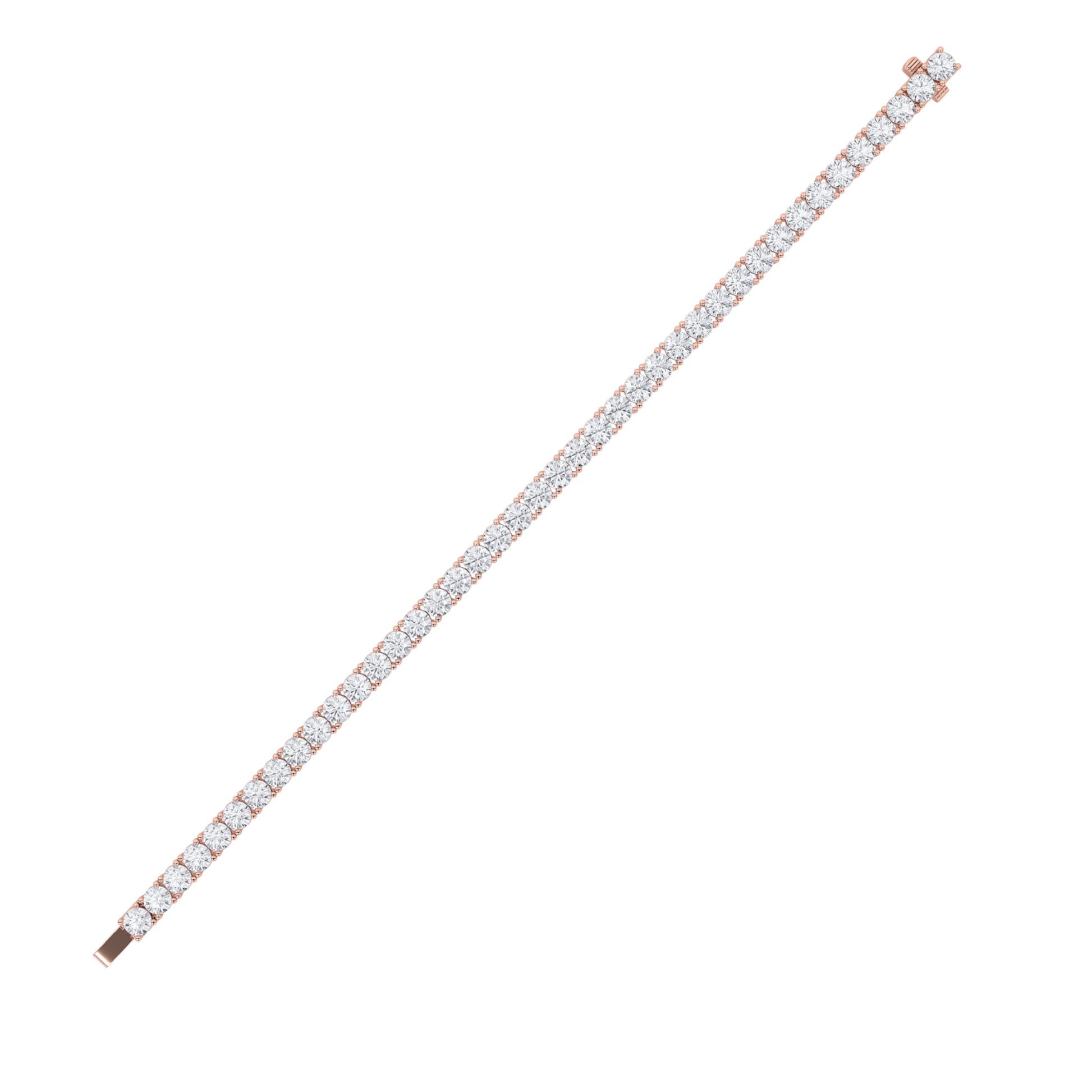 5Cttw Round Shaped Lab Grown Diamond (F/VS) Tennis Bracelet in 14K Gold