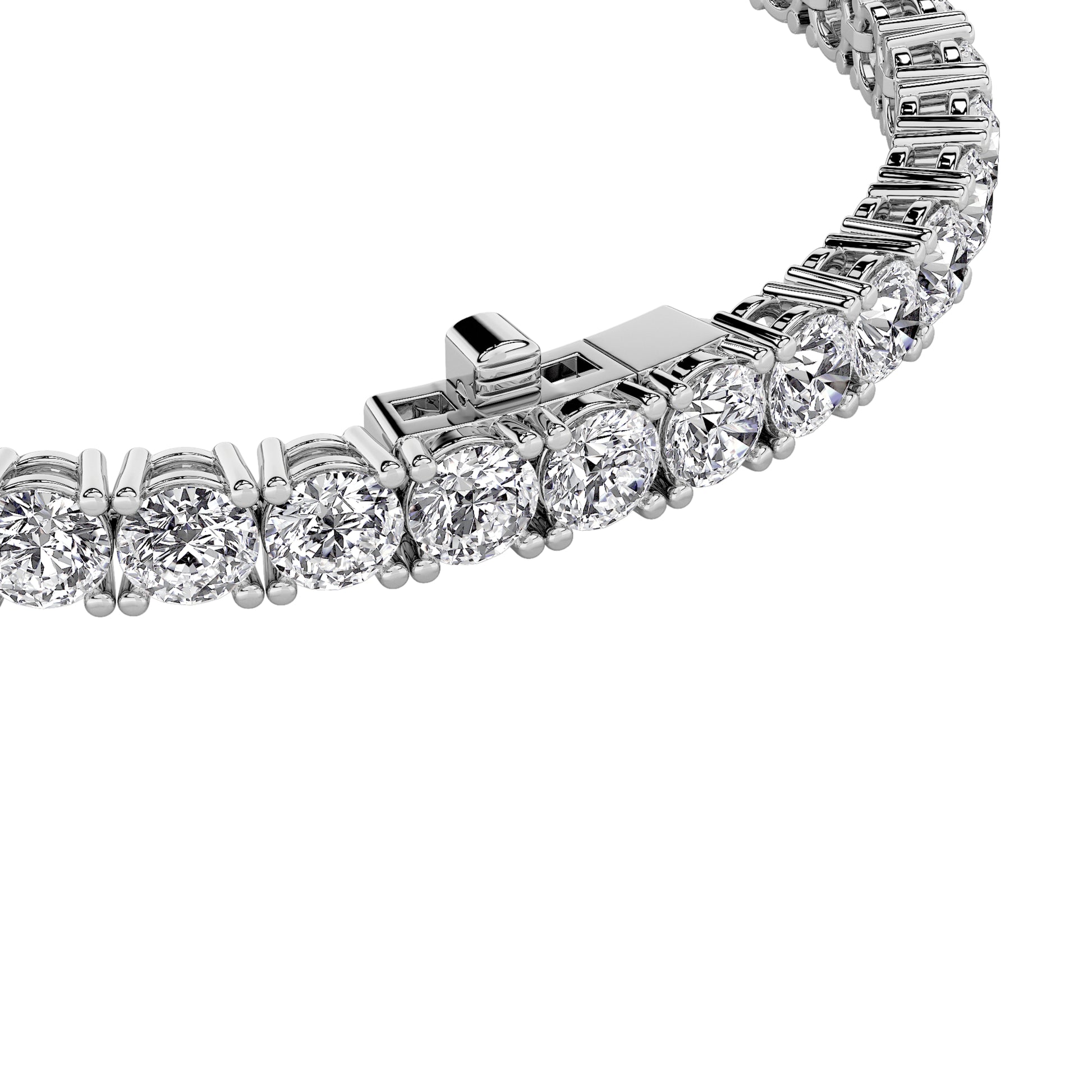 6Cttw Round Shaped Lab Grown Diamond (F/VS) Tennis Bracelet in 14K Gold
