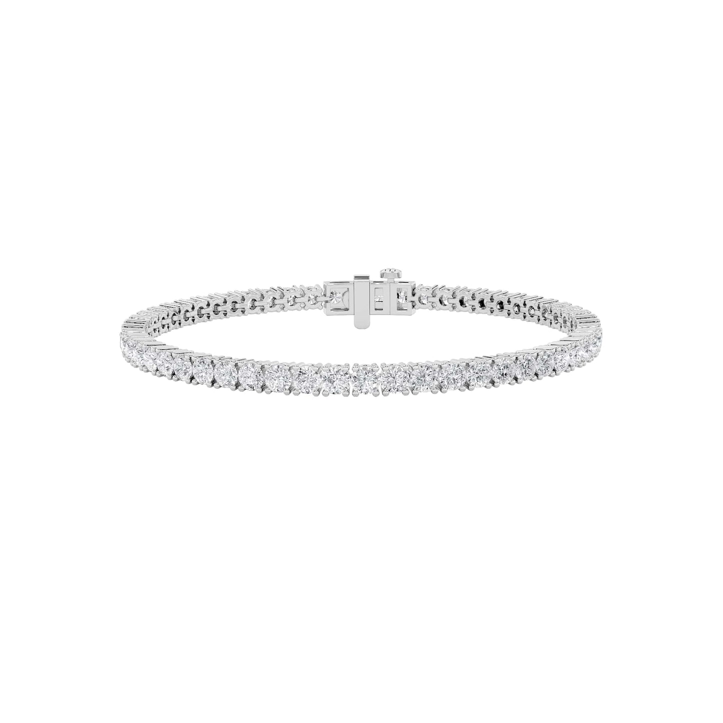 6Cttw Round Shaped Lab Grown Diamond (F/VS) Tennis Bracelet in 14K Gold