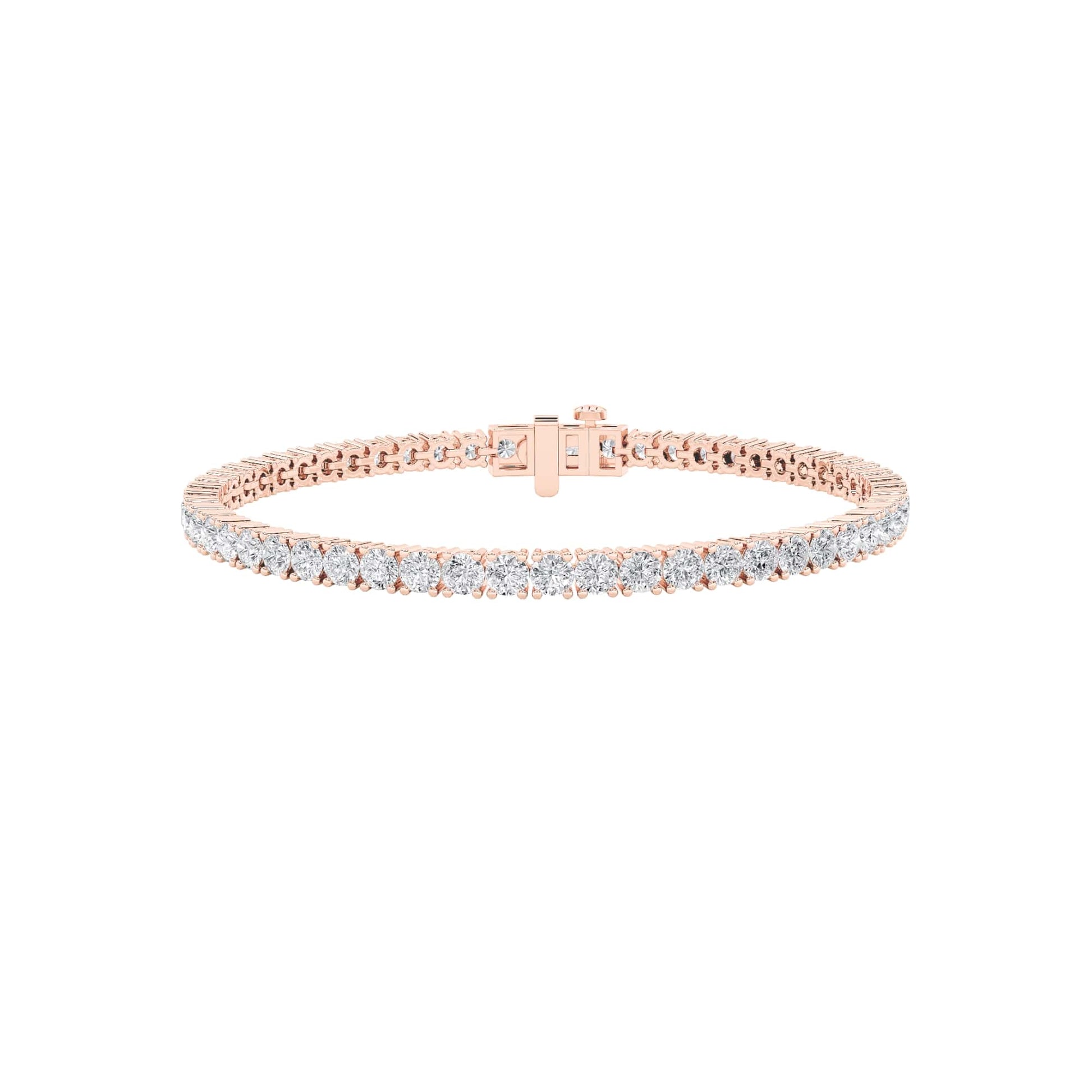 6Cttw Round Shaped Lab Grown Diamond (F/VS) Tennis Bracelet in 14K Gold