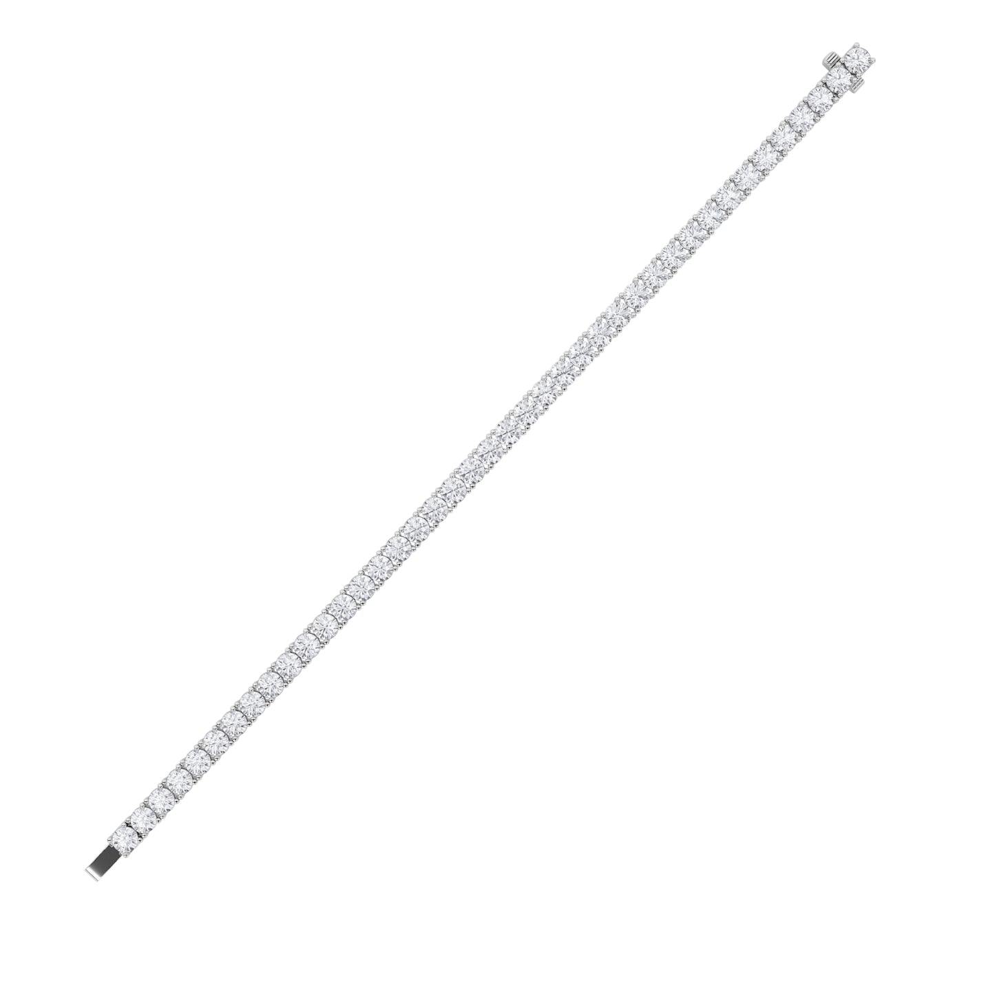 7Cttw Round Shaped Lab Grown Diamond (F/VS) Tennis Bracelet in 14K Gold