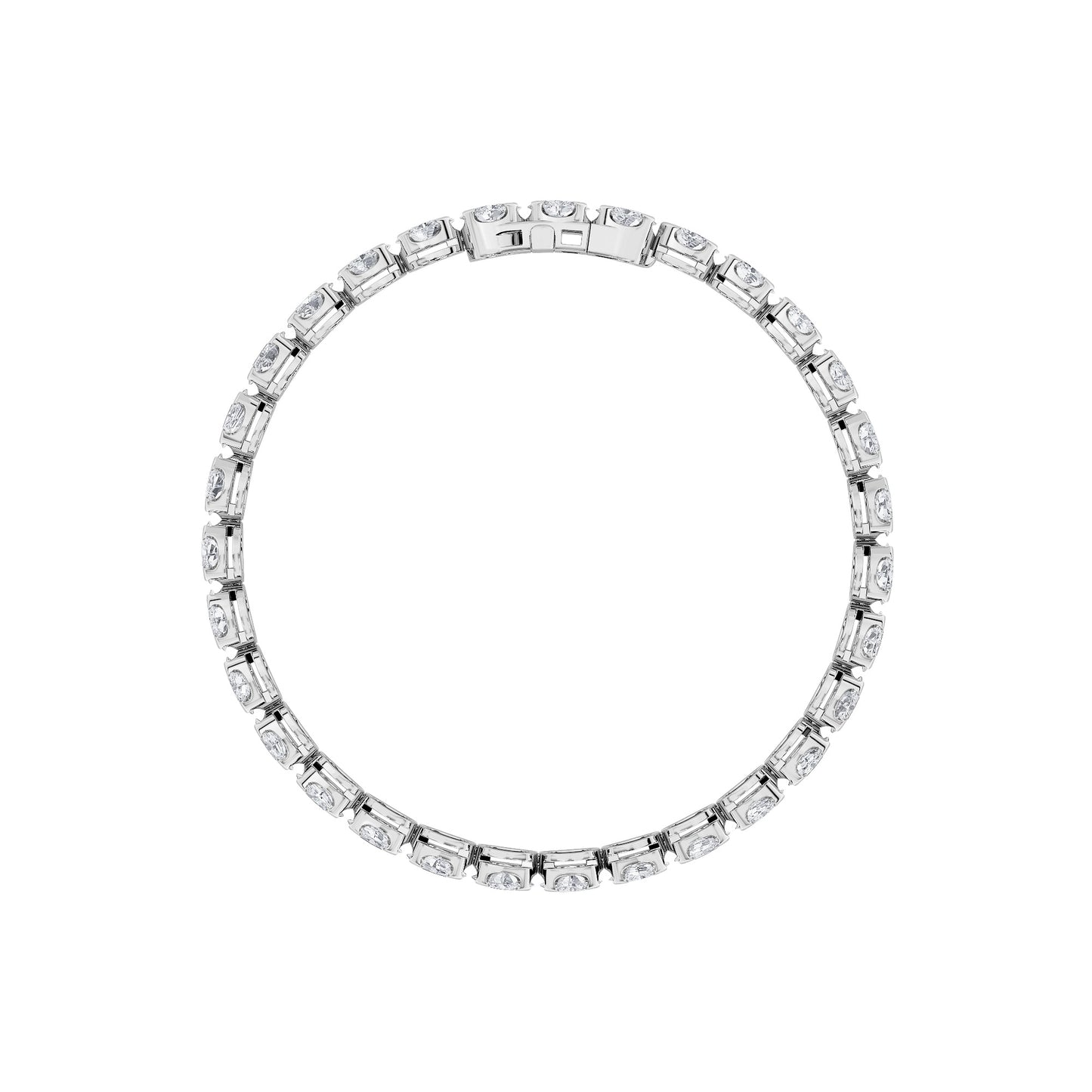 11Cttw Oval Shaped Lab Grown Diamond (F/VS)  Bracelet in 14K Gold