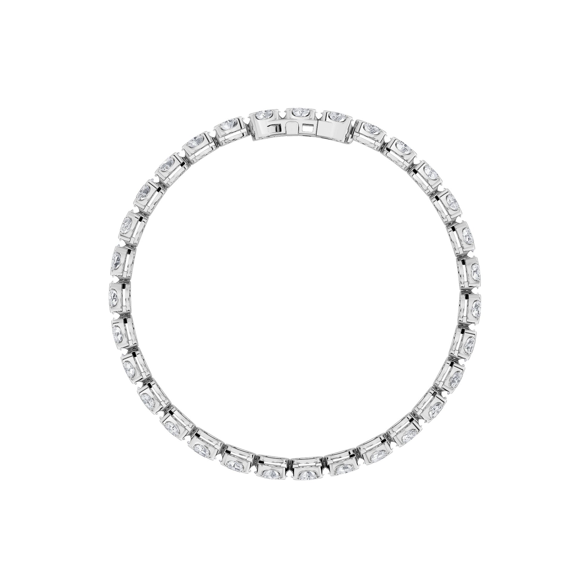 11Cttw Oval Shaped Lab Grown Diamond (F/VS)  Bracelet in 14K Gold