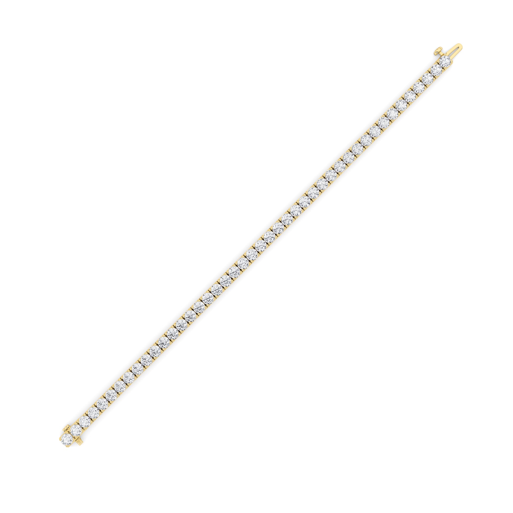10.25Cttw Round Shaped Lab Grown Diamond (F/VS)  Bracelet in 14K Gold