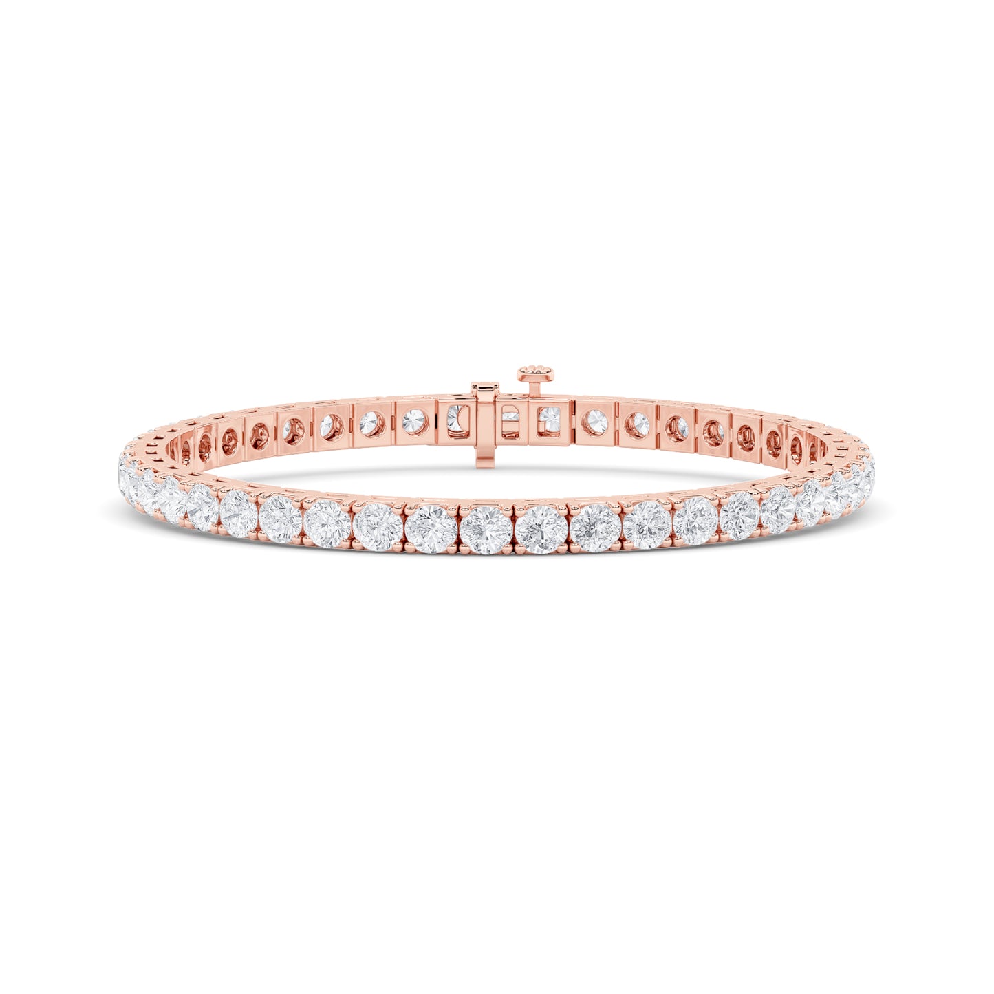 10.25Cttw Round Shaped Lab Grown Diamond (F/VS)  Bracelet in 14K Gold