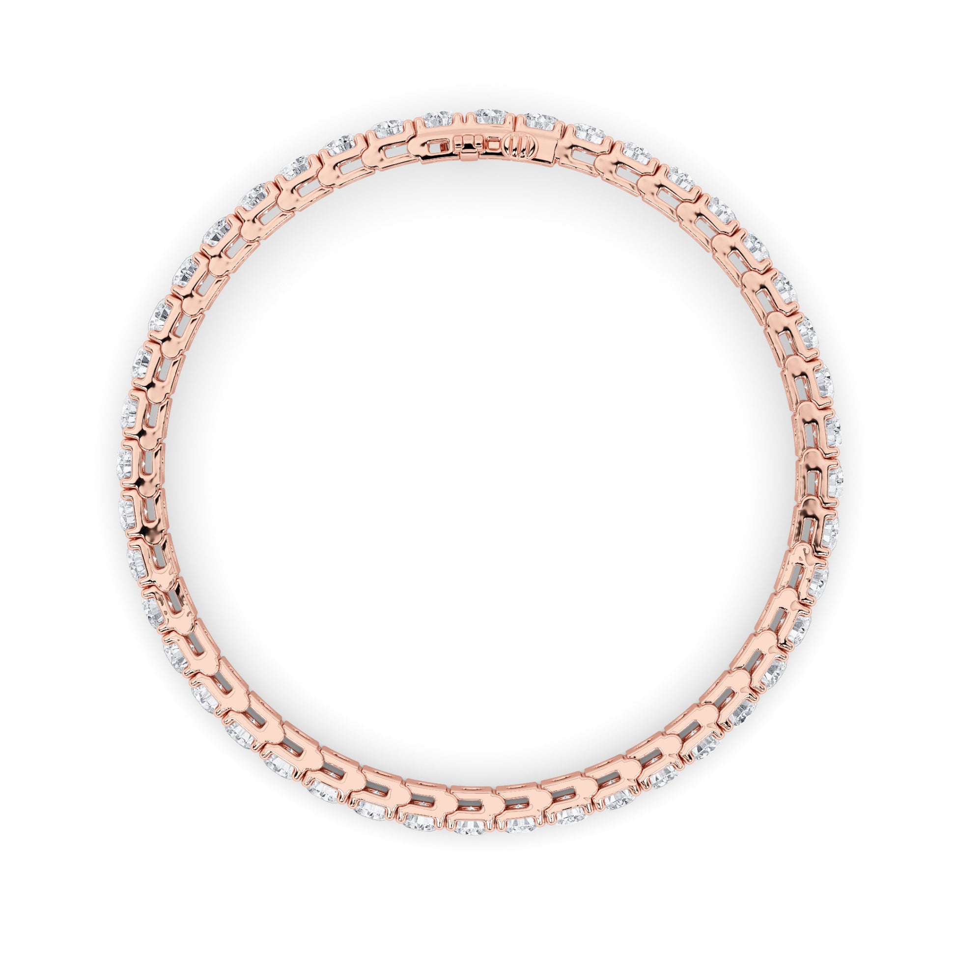 10.25Cttw Round Shaped Lab Grown Diamond (F/VS)  Bracelet in 14K Gold