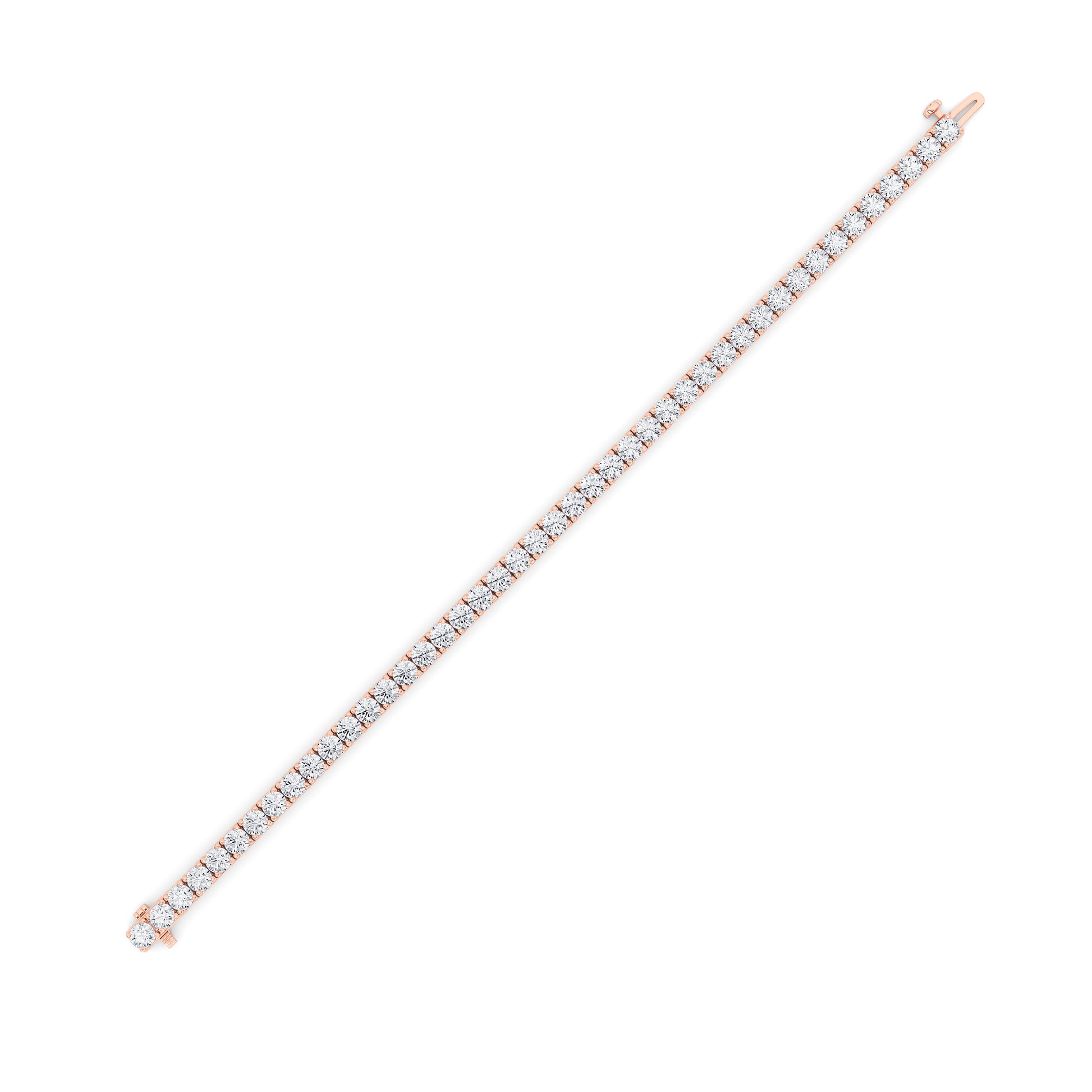 10.25Cttw Round Shaped Lab Grown Diamond (F/VS)  Bracelet in 14K Gold