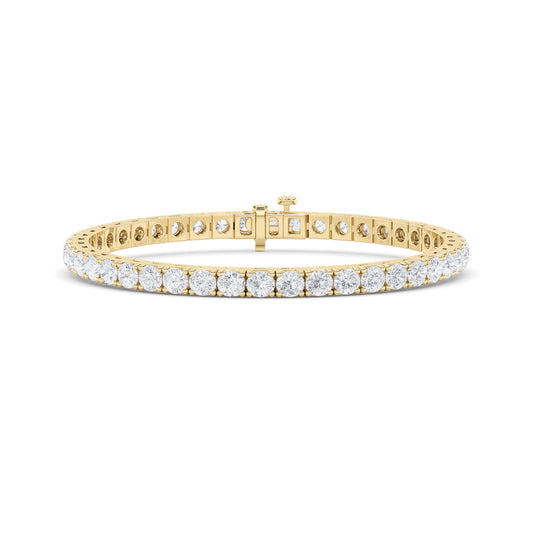 8Cttw Round Shaped Lab Grown Diamond (F/VS)  Bracelet in 14K Gold