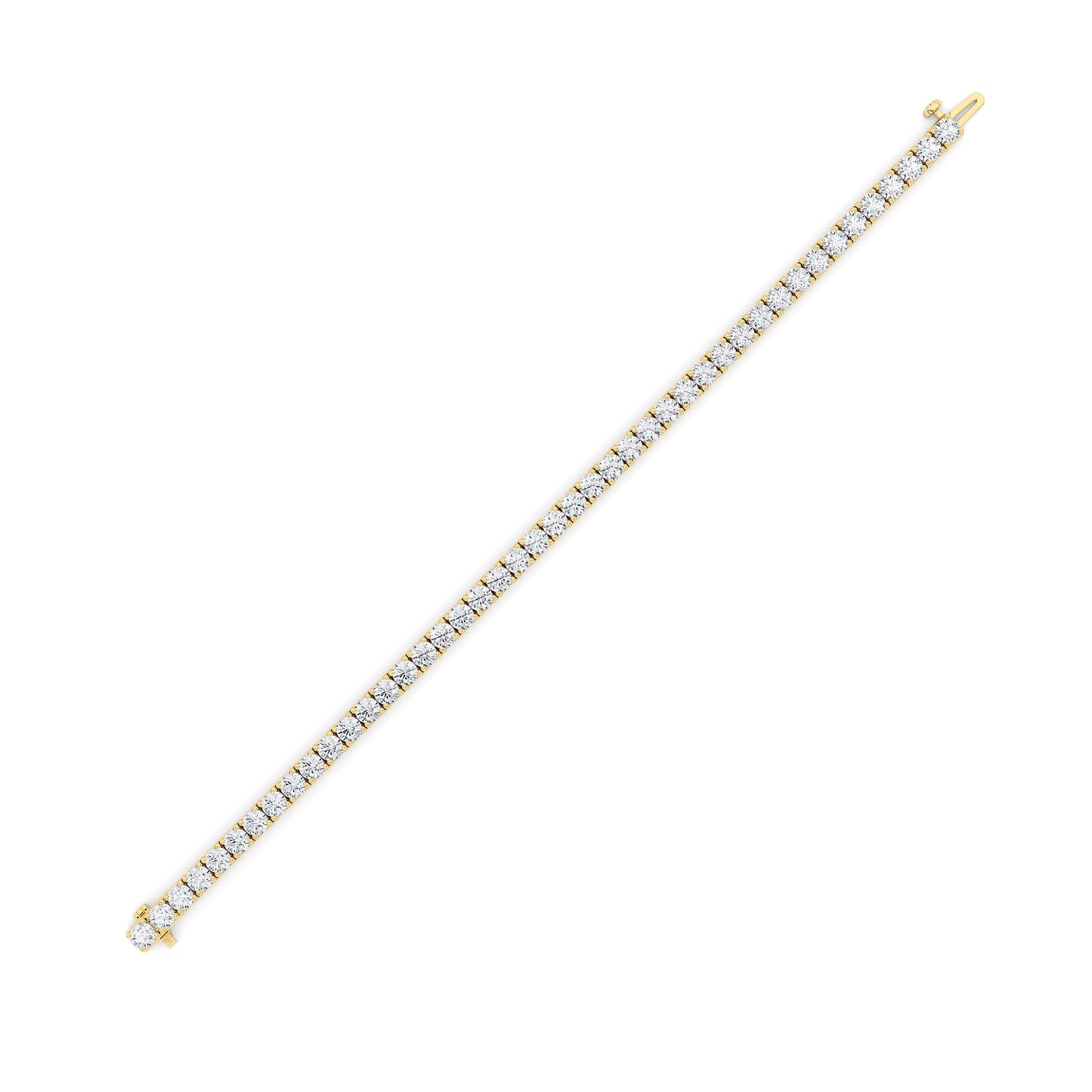 8Cttw Round Shaped Lab Grown Diamond (F/VS)  Bracelet in 14K Gold