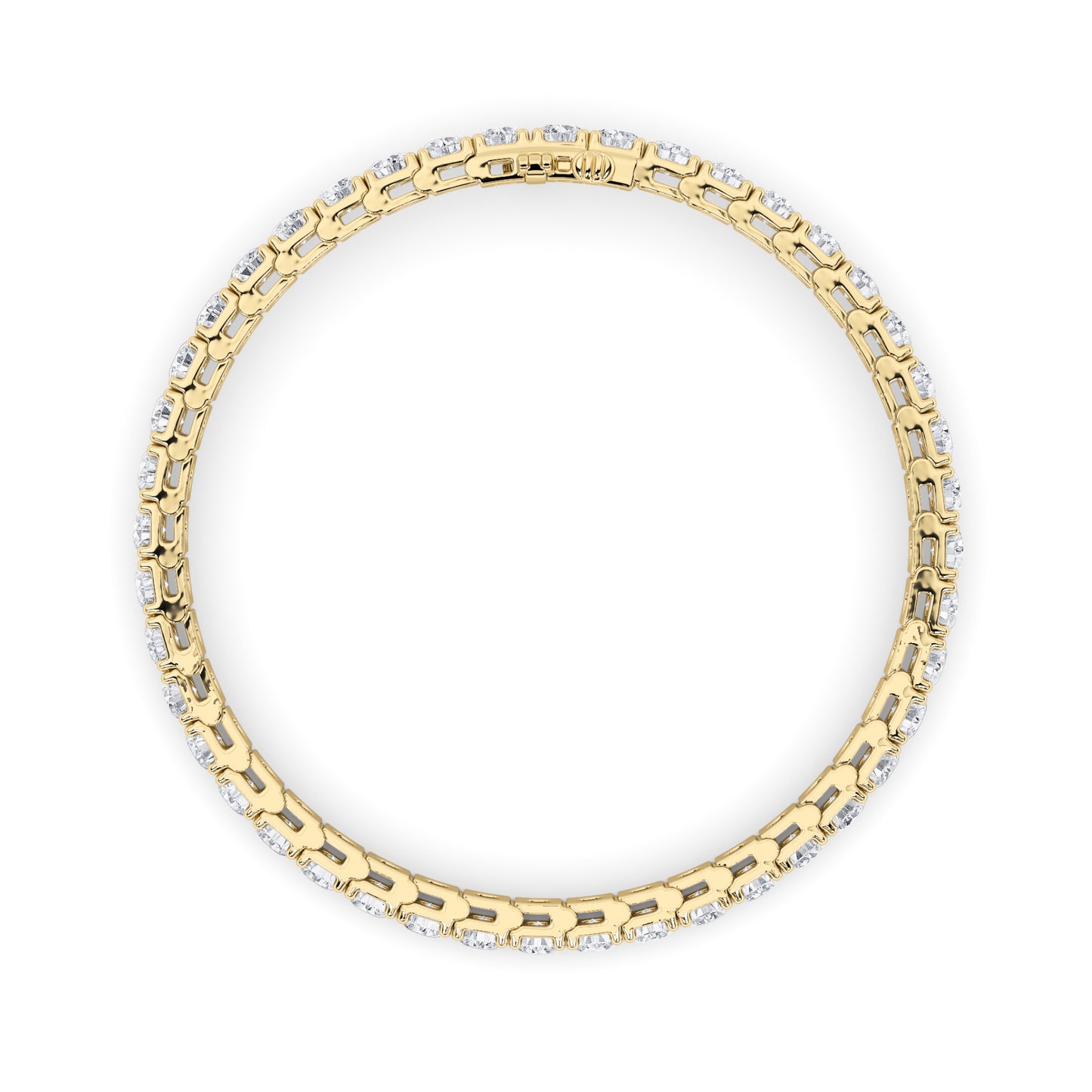 9Cttw Round Shaped Lab Grown Diamond (F/VS)  Bracelet in 14K Gold
