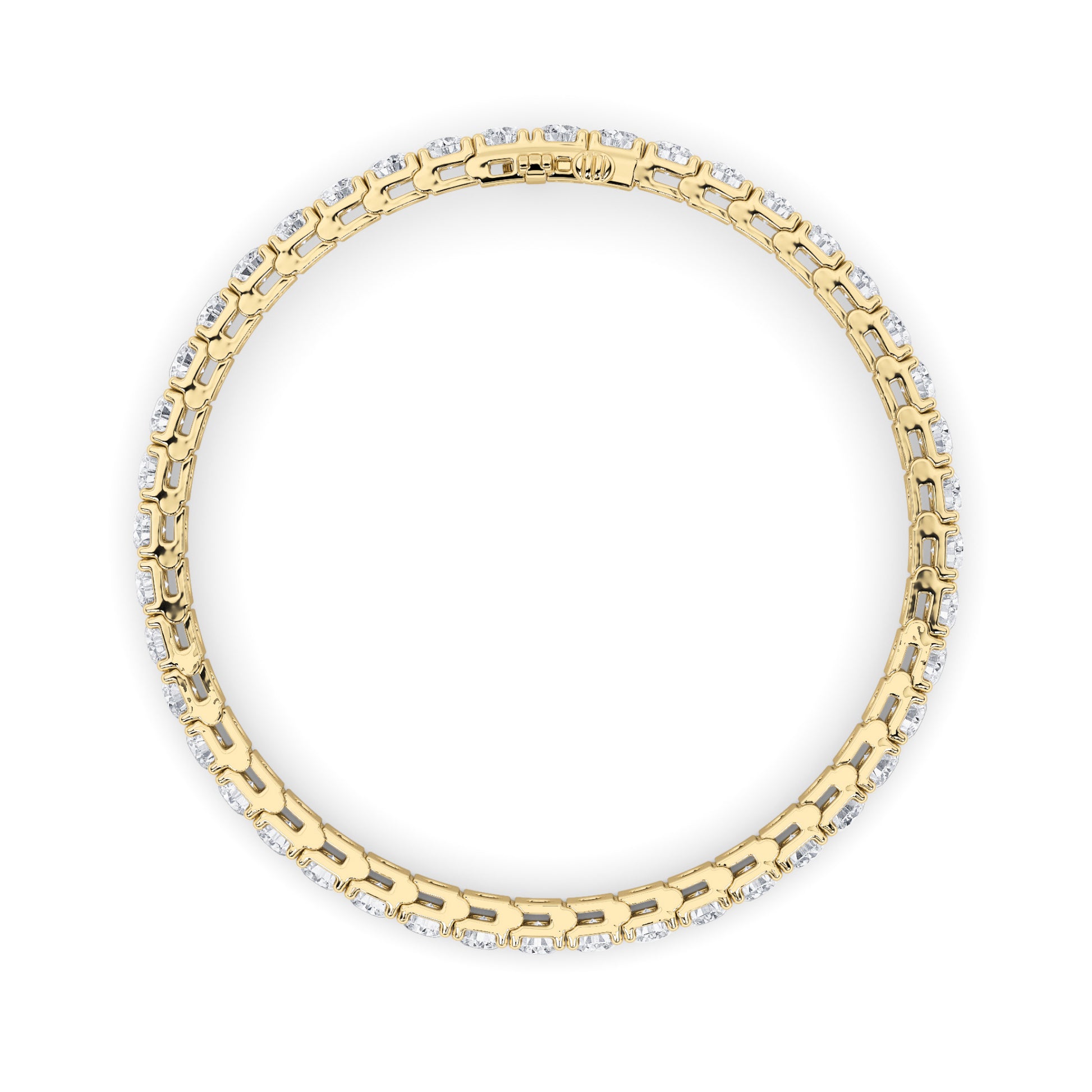 9Cttw Round Shaped Lab Grown Diamond (F/VS)  Bracelet in 14K Gold
