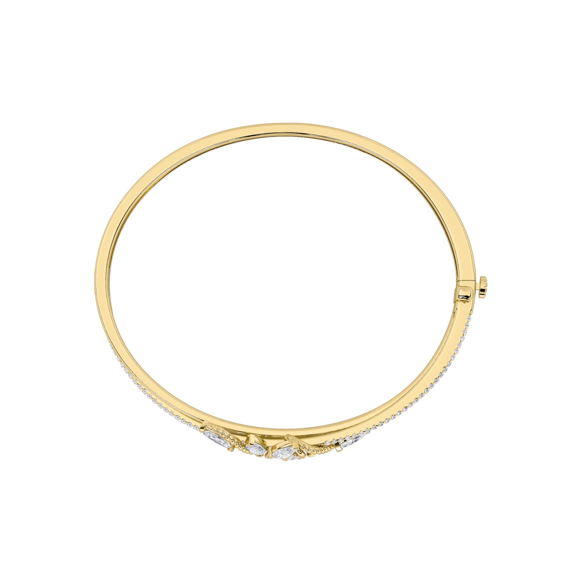 2Cttw Marquise Shaped Lab Grown Diamond (F/VS)  Bracelet in 14K Gold