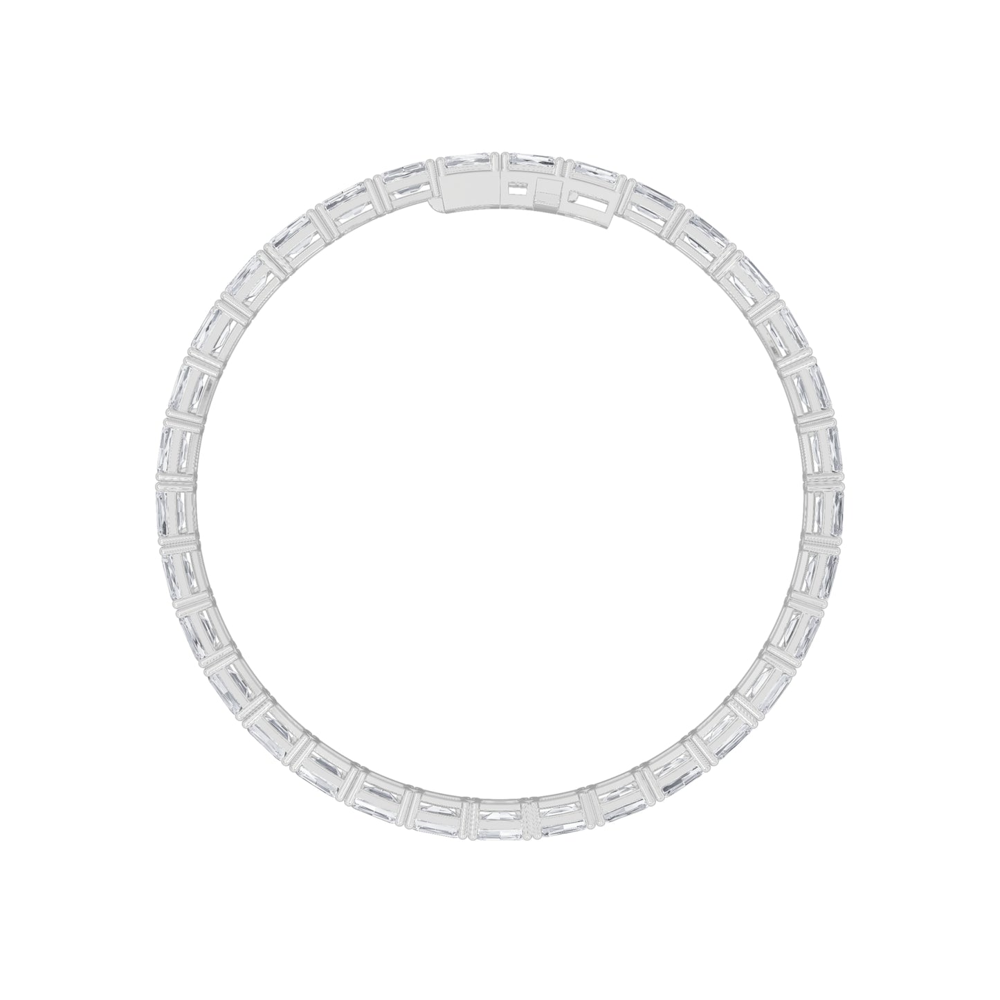 10Cttw Radiant Shaped Lab Grown Diamond (F/VS) East West Line Bracelet in 14K Gold