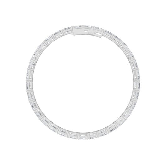 10Cttw Radiant Shaped Lab Grown Diamond (F/VS) East West Line Bracelet in 14K Gold