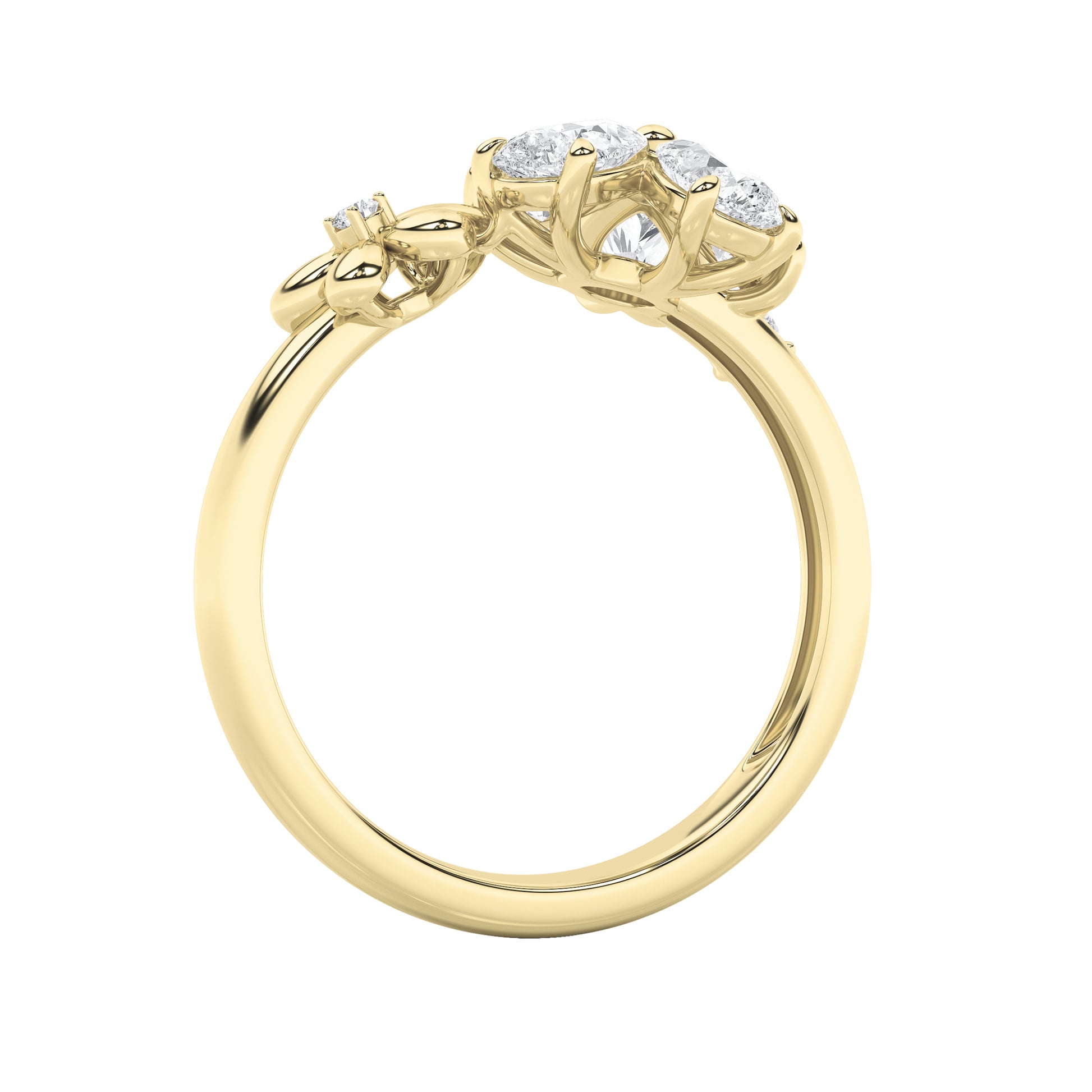 5.4Cttw Pear Shaped Lab Grown Diamond (F/VS)  Bracelet in 14K Gold - Size 6