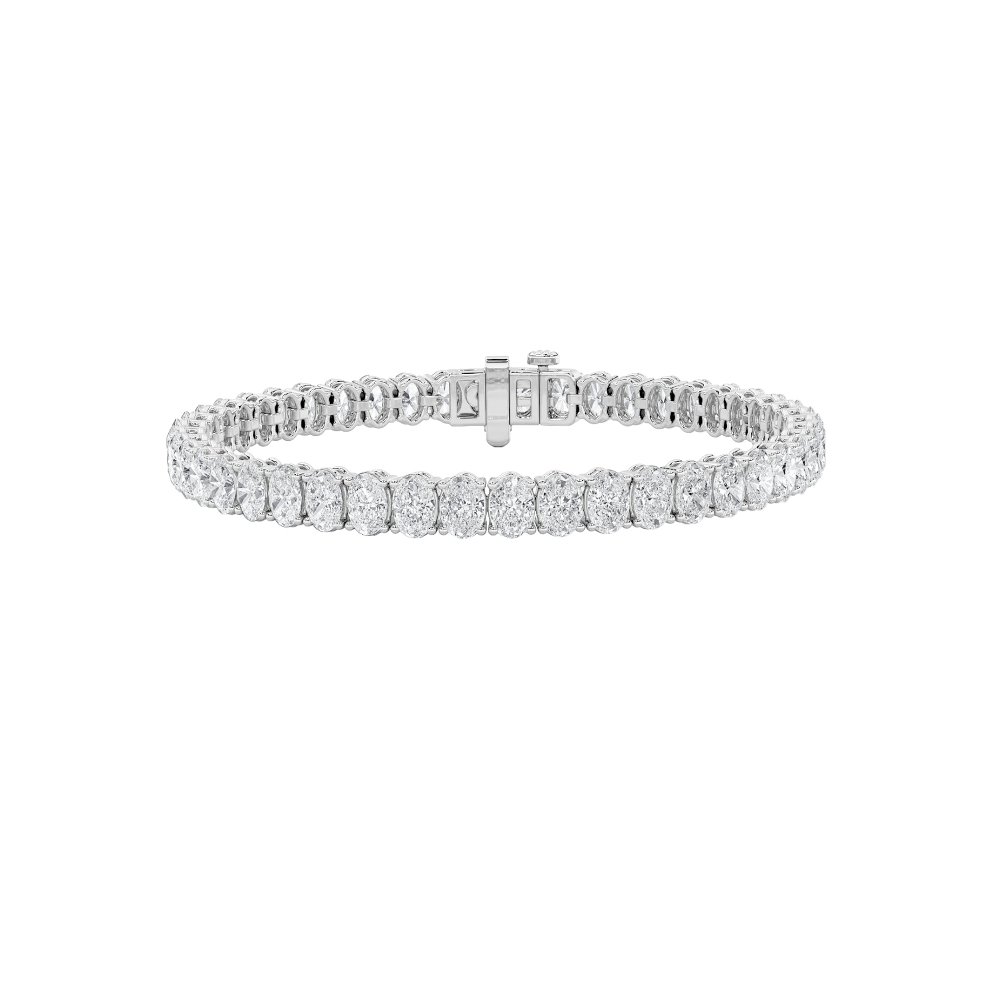 8.25Cttw Oval Shaped Lab Grown Diamond North  South Bracelet in 14K Gold (F/VS)