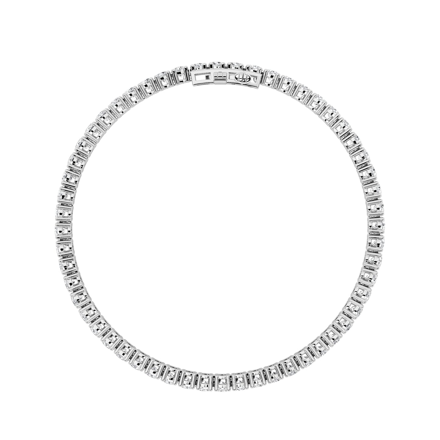 6Cttw Round Shaped Lab Grown Diamond Tennis Bracelet in 14K Gold (F/VS)
