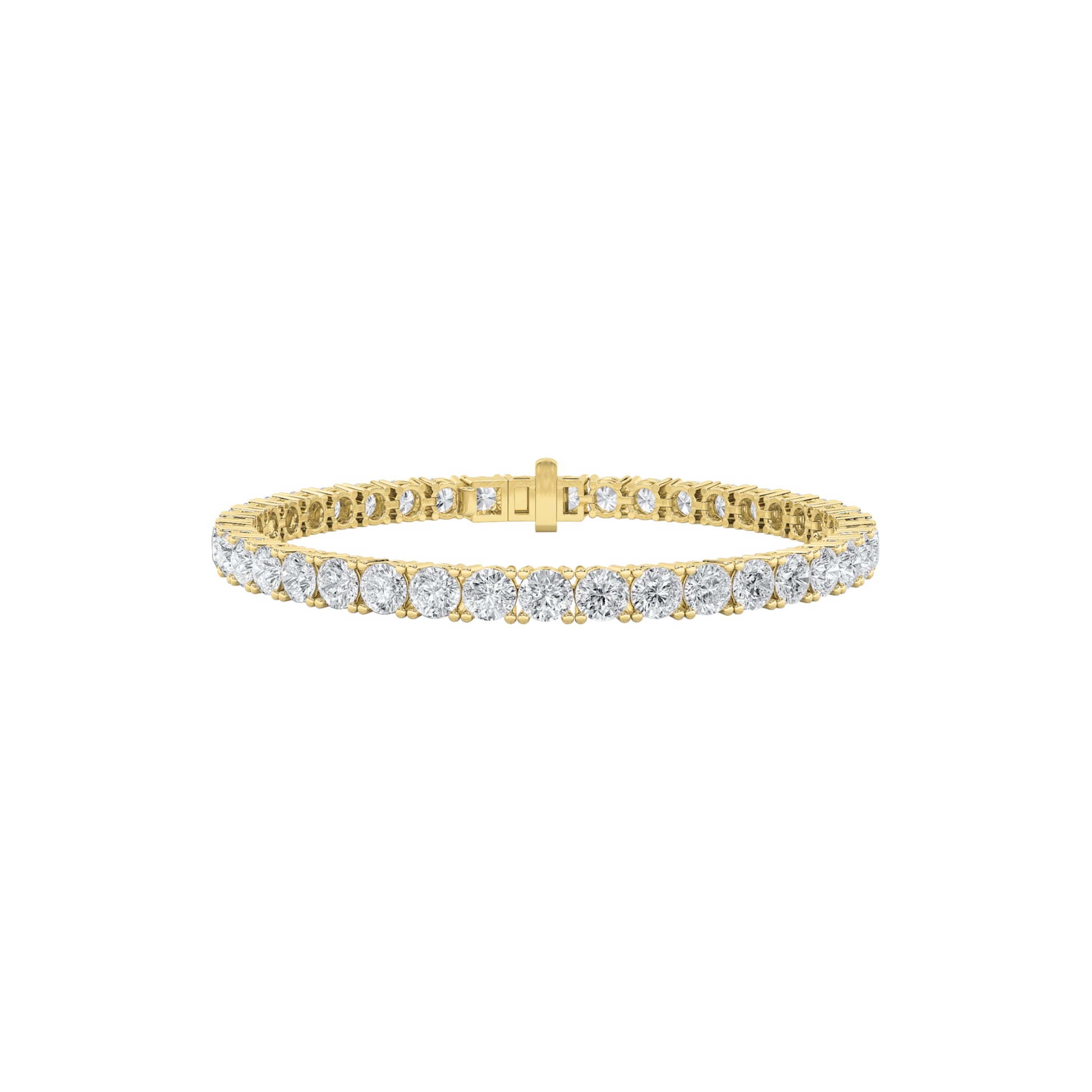 7Cttw Round Shaped Lab Grown Diamond Tennis Bracelet in 14K Gold (F/VS)