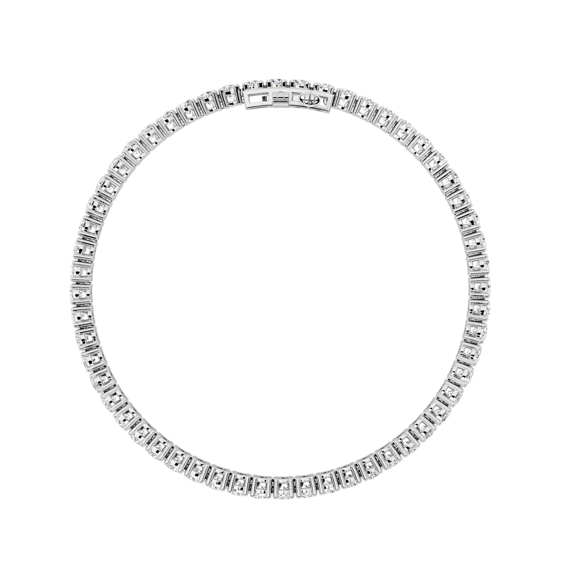 5Cttw Round Shaped Lab Grown Diamond Tennis Bracelet in 14K Gold (G/VS)