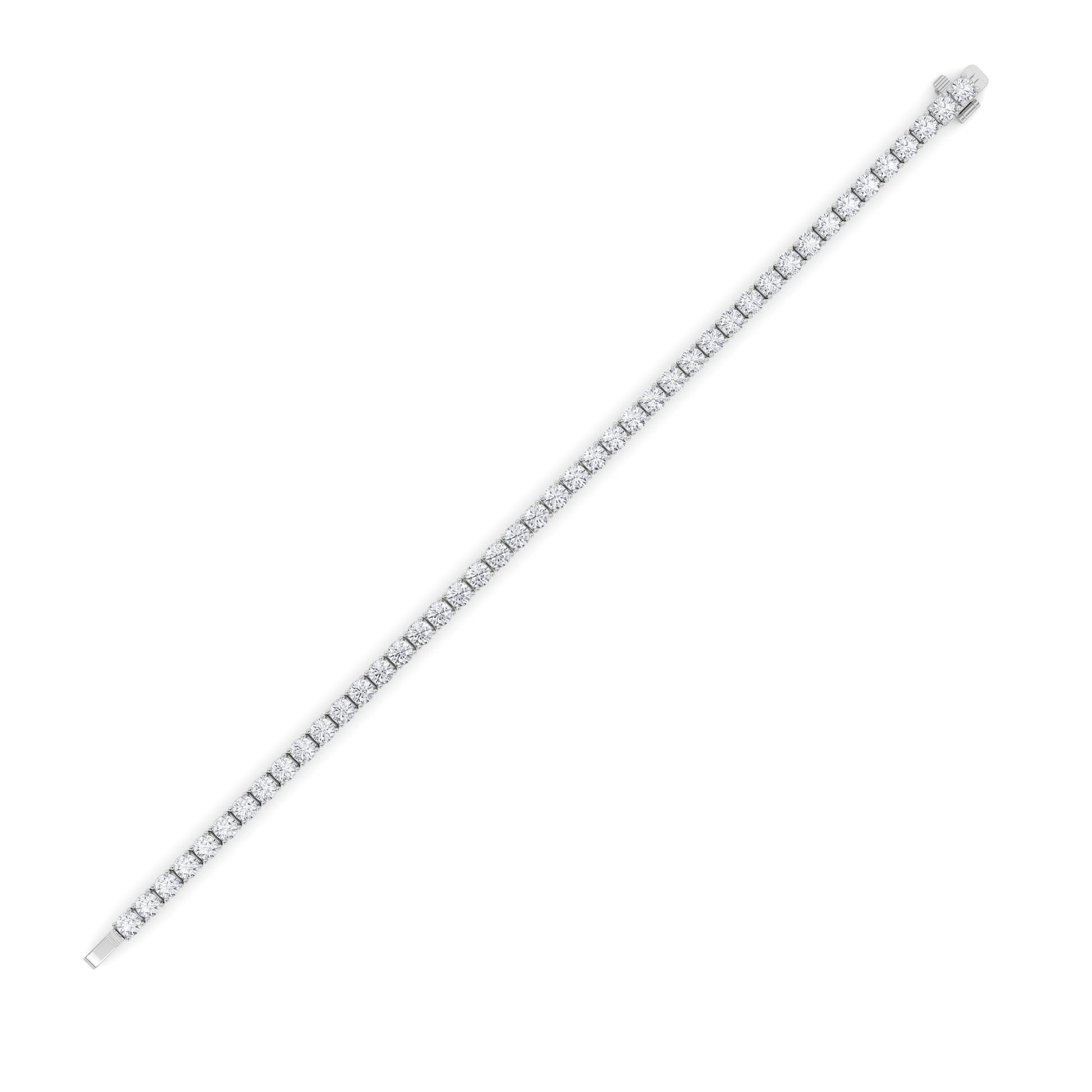 10Cttw Round Shaped Lab Grown Diamond (F/VS) Tennis Bracelet in 14K Gold