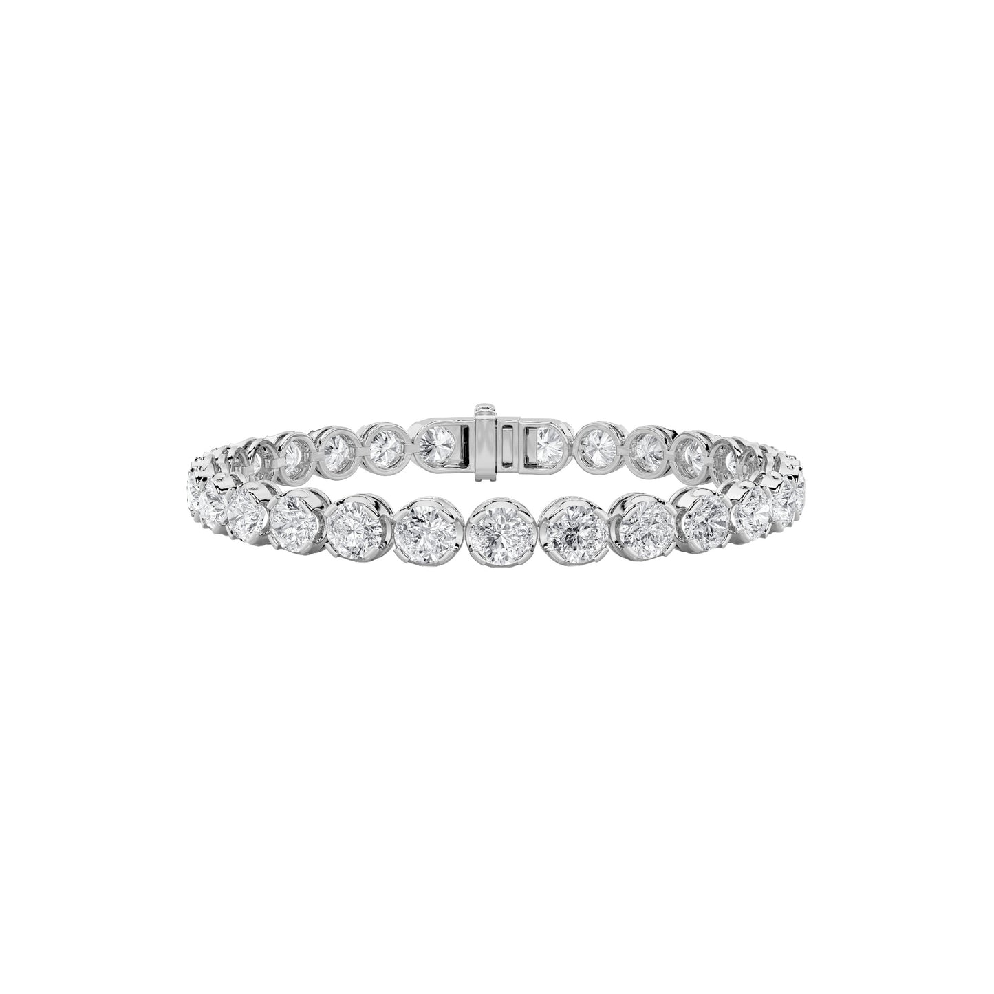 15Cttw Round Shaped Lab Grown Diamond (F/VS)  Bracelet in 14K Gold