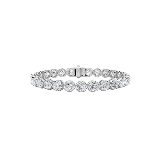 15Cttw Round Shaped Lab Grown Diamond (F/VS)  Bracelet in 14K Gold