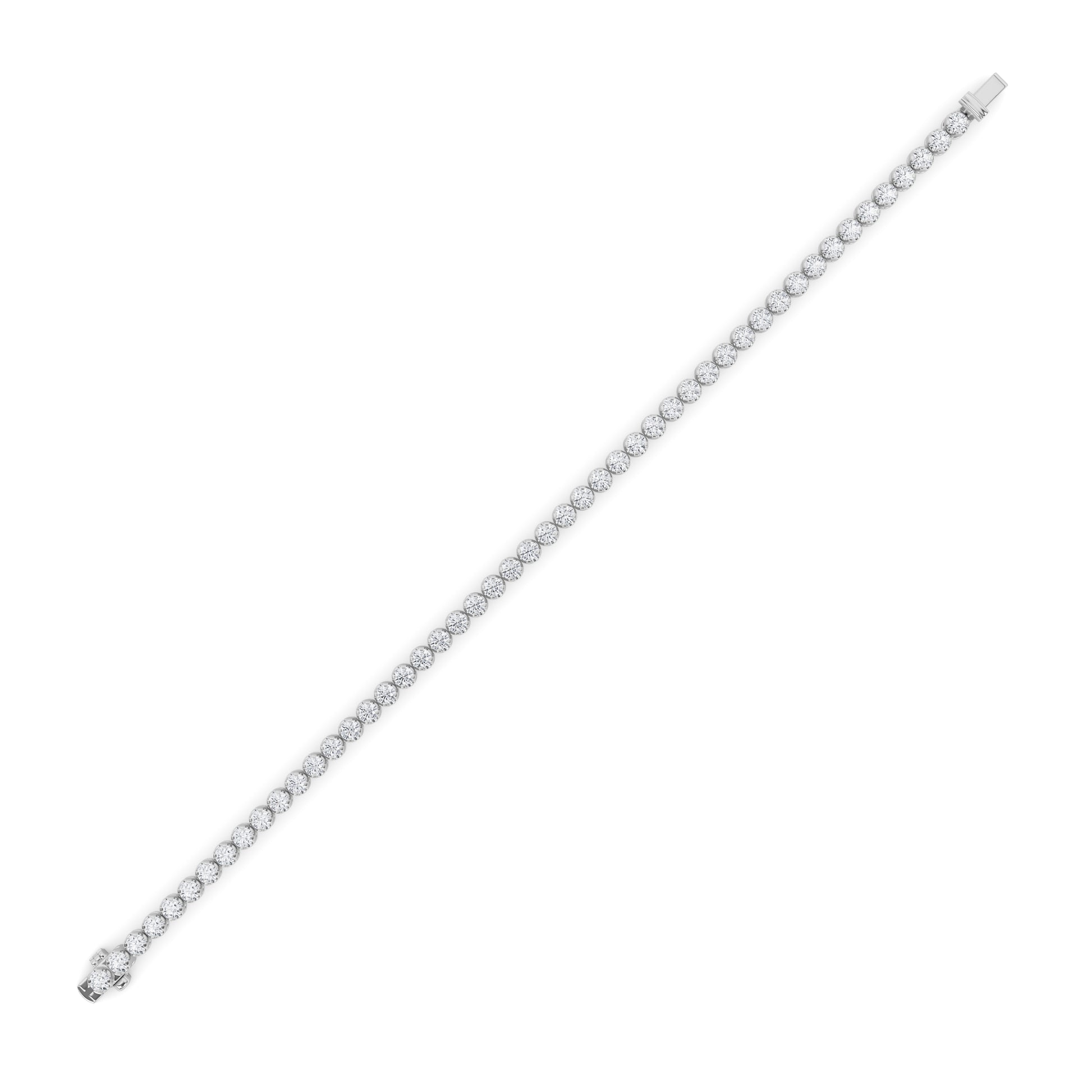 8Cttw Round Shaped Lab Grown Diamond (F/VS)  Bracelet in 14K Gold