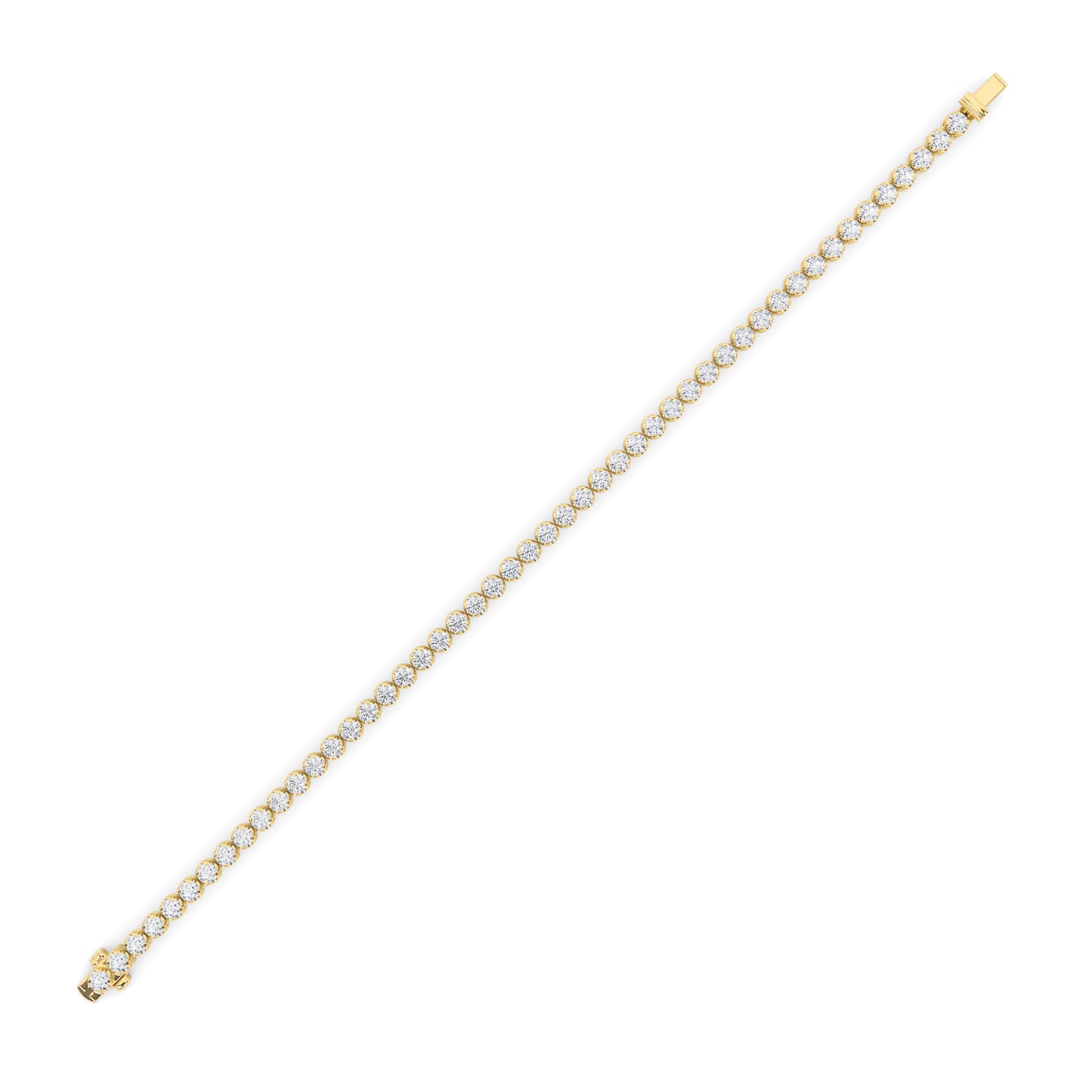 8Cttw Round Shaped Lab Grown Diamond (F/VS)  Bracelet in 14K Gold