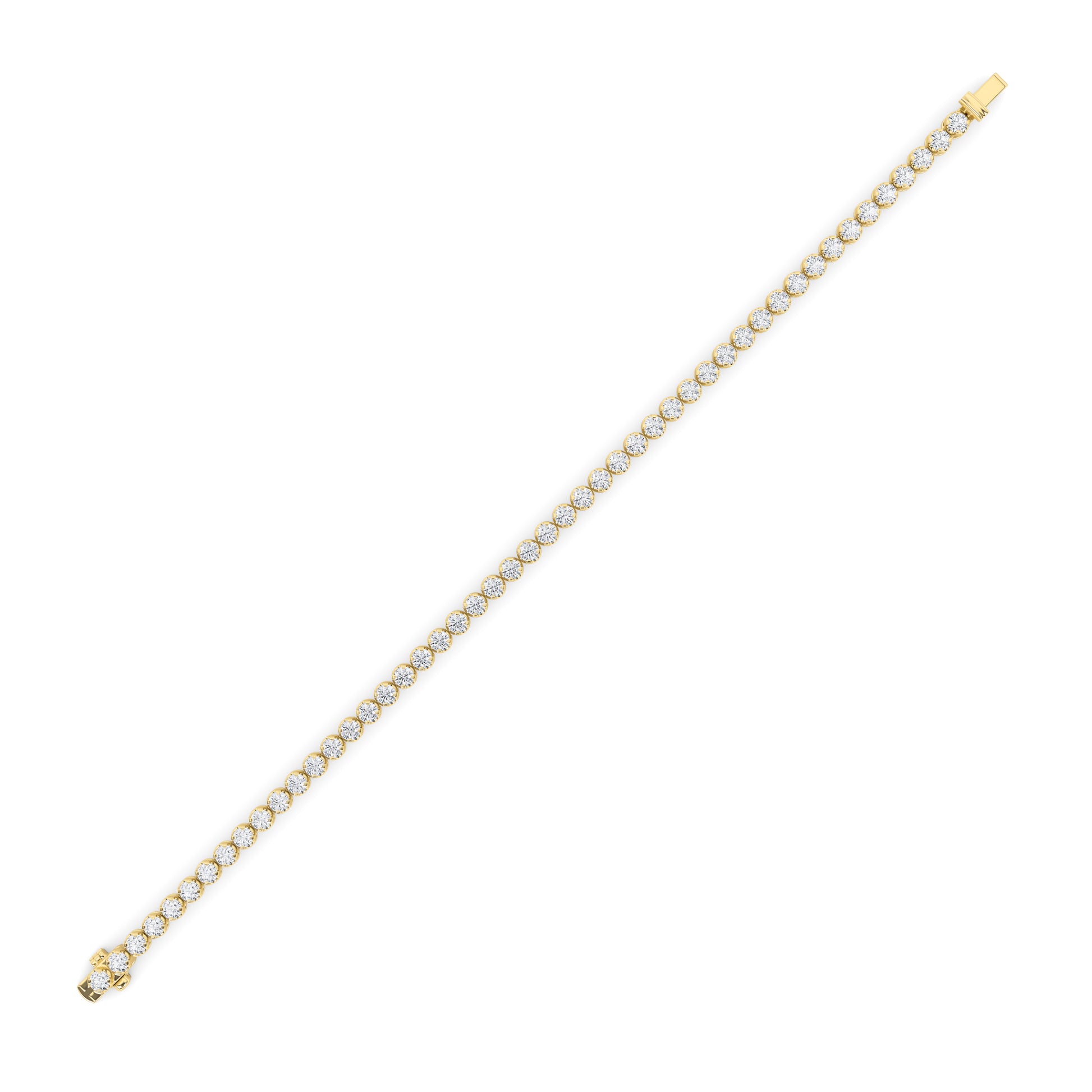8Cttw Round Shaped Lab Grown Diamond (F/VS)  Bracelet in 14K Gold