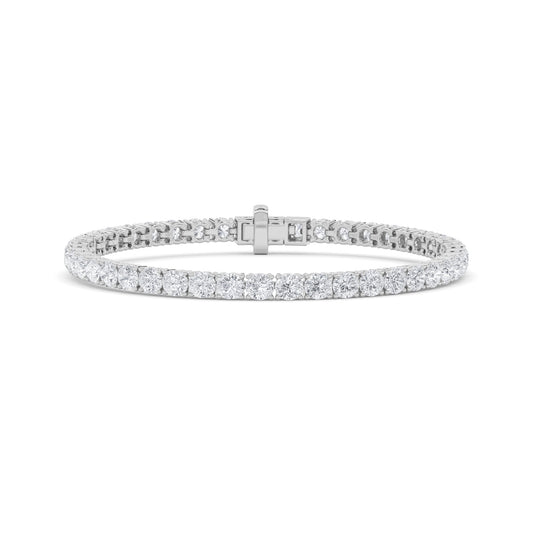 9Cttw Round Shaped Lab Grown Diamond (F/VS) Tennis Bracelet in 14K Gold