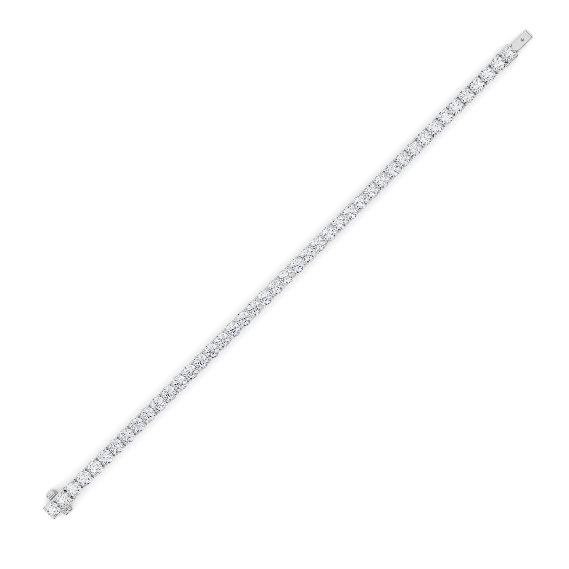 9.5Cttw Round Shaped Lab Grown Diamond (F/VS)  Bracelet in 14K Gold