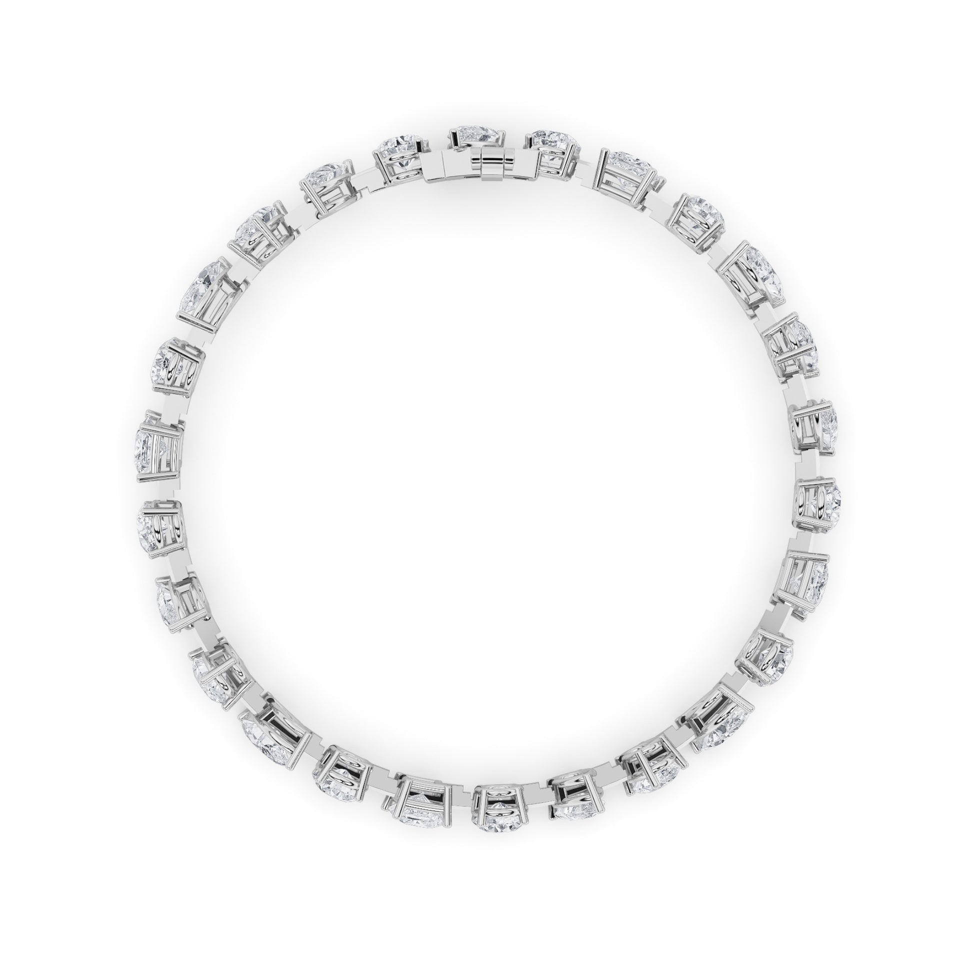 10.25Cttw Round Shaped Lab Grown Diamond (F/VS)  Bracelet in 14K Gold