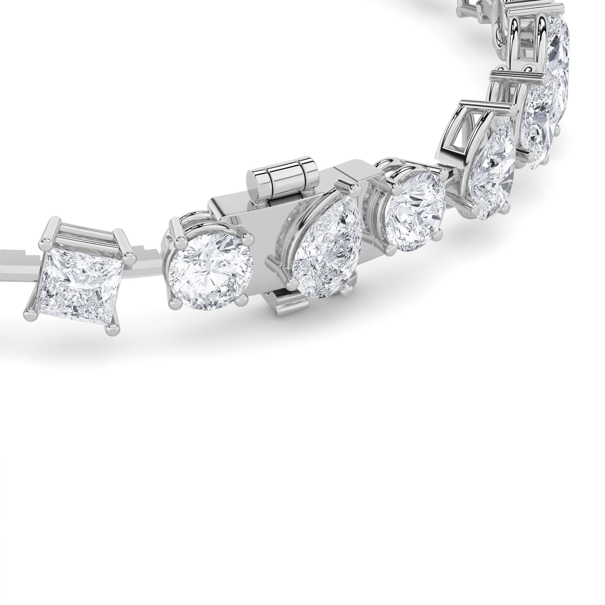 10.25Cttw Round Shaped Lab Grown Diamond (F/VS)  Bracelet in 14K Gold
