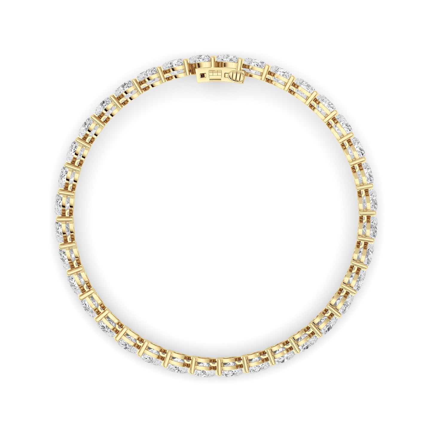 Heart Lab Grown Diamond (F/VS ) Bracelet Bracelet in 14K Gold