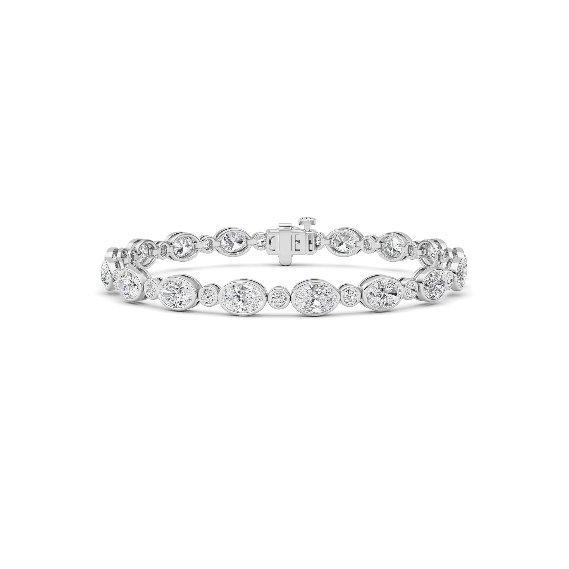 Oval Lab Grown Diamond (F/VS ) Bracelet Bracelet in 14K Gold