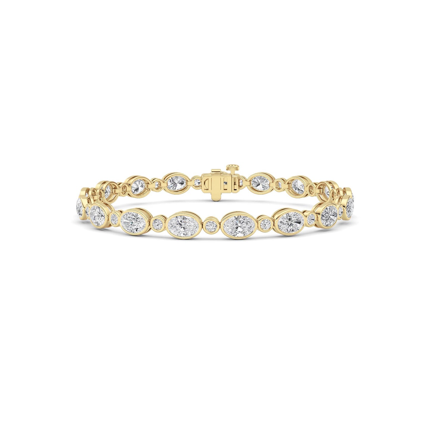 Oval Lab Grown Diamond (F/VS ) Bracelet Bracelet in 14K Gold