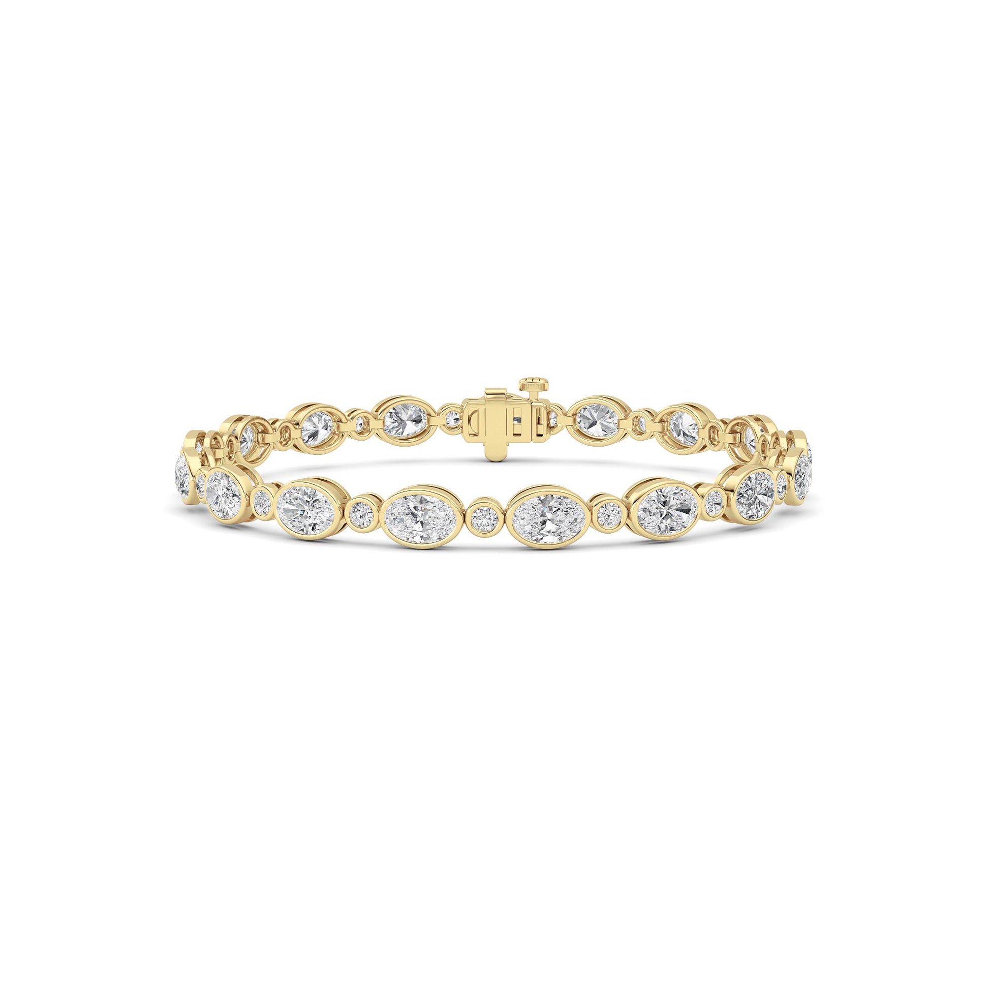 Oval Lab Grown Diamond (F/VS ) Bracelet Bracelet in 14K Gold