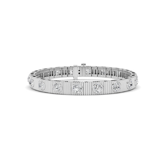 Round Lab Grown Diamond (F/VS ) Bracelet Bracelet in 14K Gold