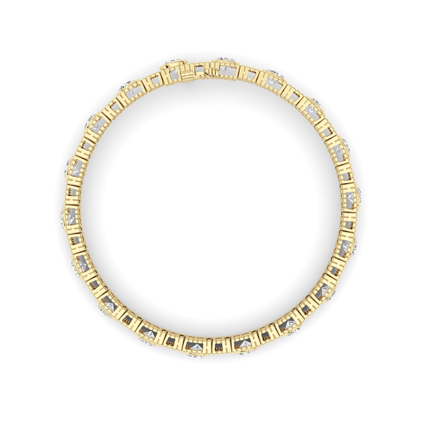 Round Lab Grown Diamond (F/VS ) Bracelet Bracelet in 14K Gold