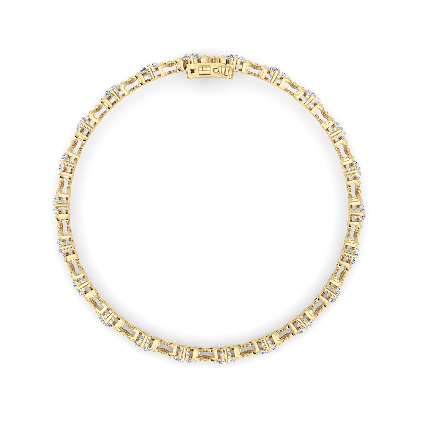 Round Lab Grown Diamond (F/VS ) Bracelet Bracelet in 14K Gold