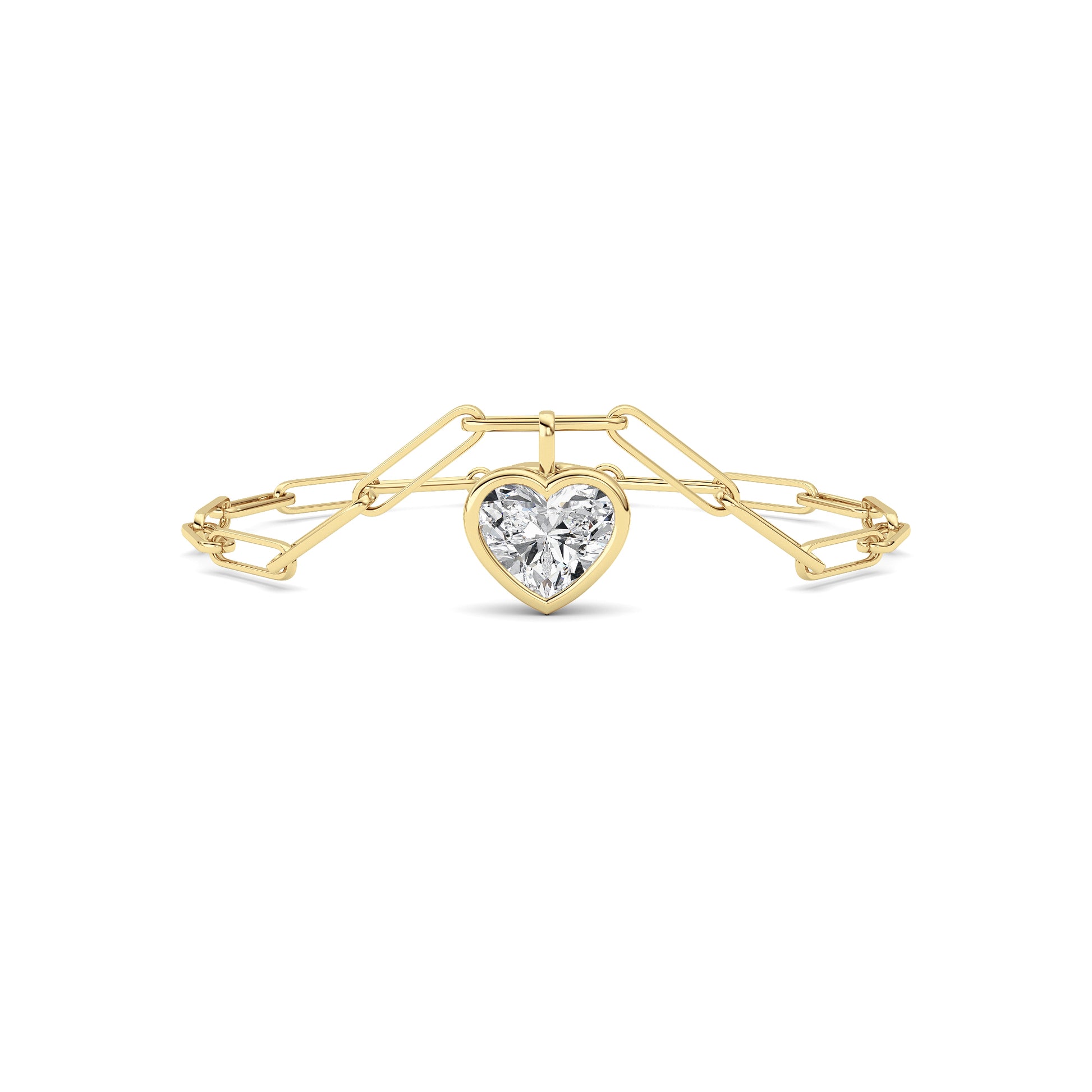 Heart Lab Grown Diamond (F/VS ) Bracelet Bracelet in 14K Gold