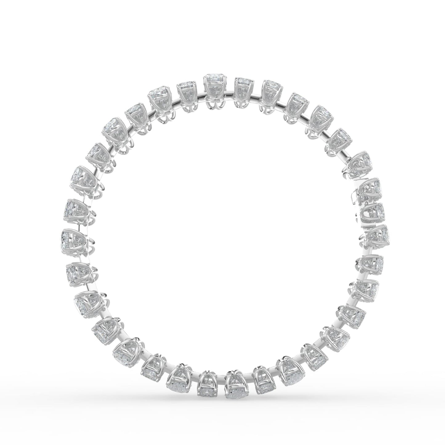 34.5Cttw Emerald Shaped Lab Grown Diamond (F/VS)  Bracelet in 14K Gold