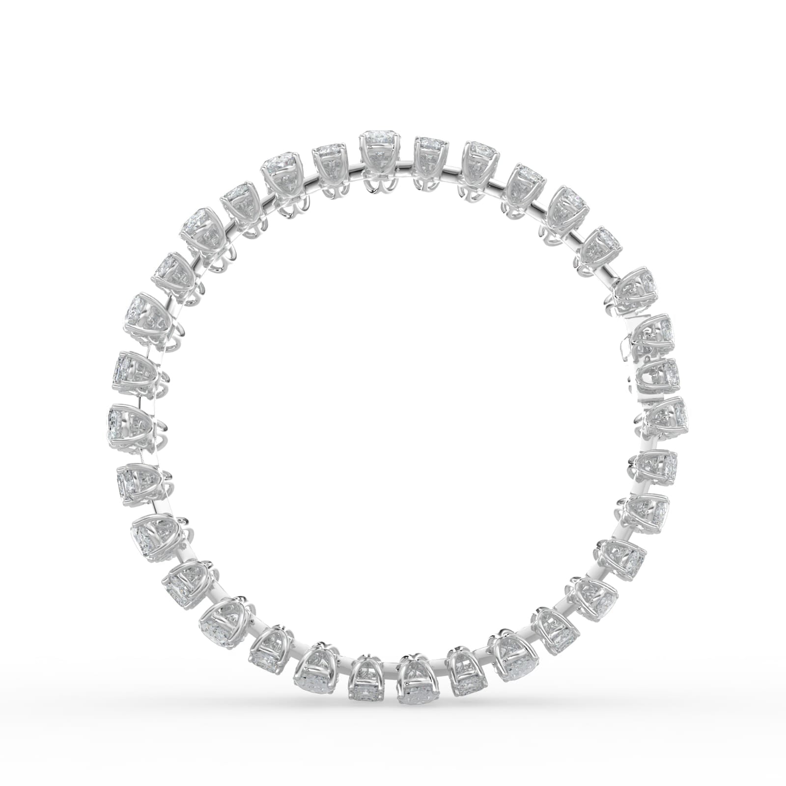 34.5Cttw Emerald Shaped Lab Grown Diamond (F/VS)  Bracelet in 14K Gold