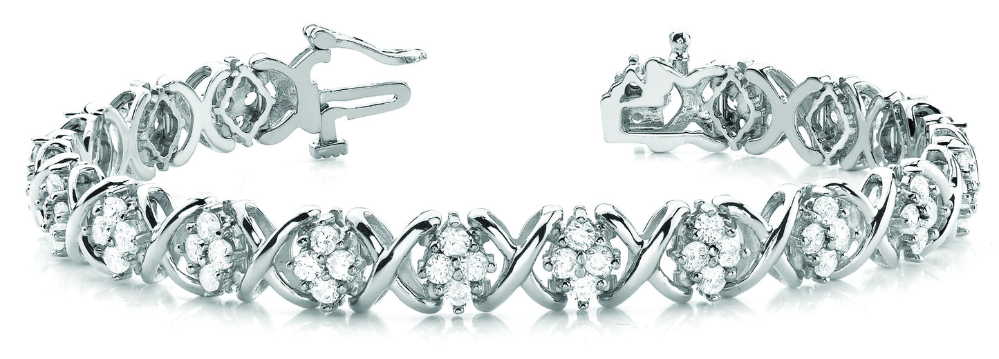 68 Diamond Multi-Stone Fashion Bracelet