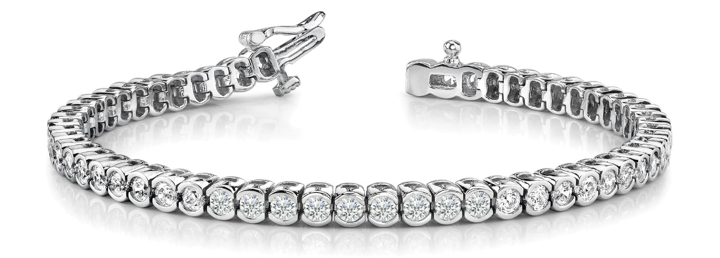 Diamond Bezel Set Line Bracelet