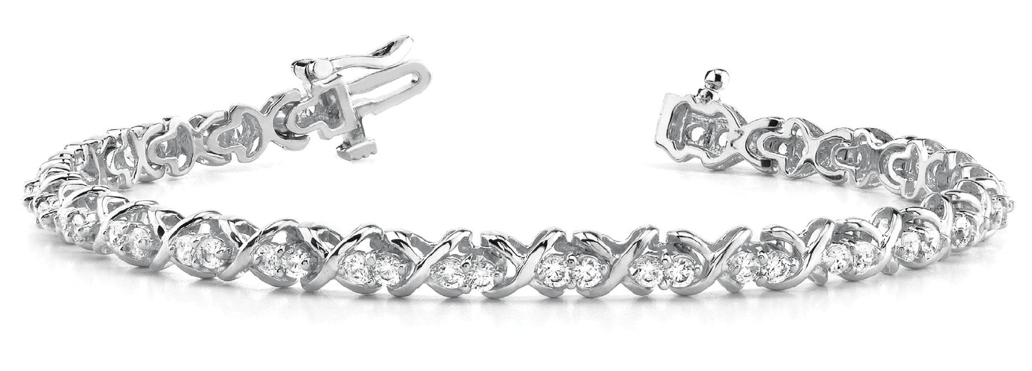 52 Diamond XO Line Bracelet