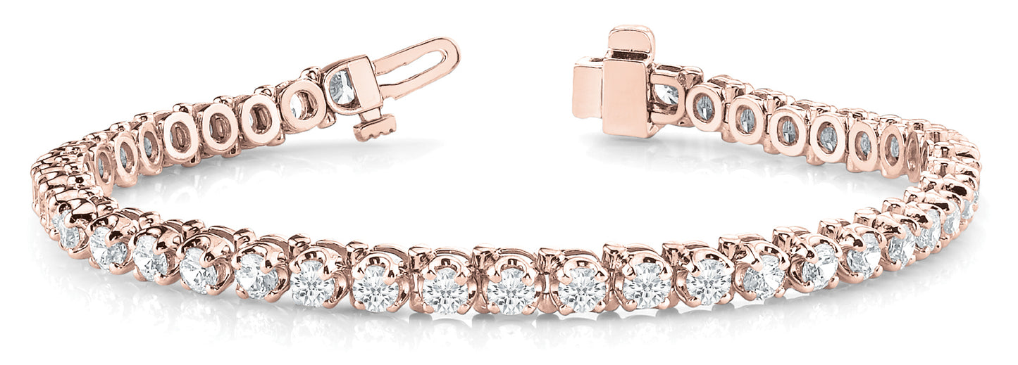 14K Rose Gold 11ctw Diamond Tennis Bracelet