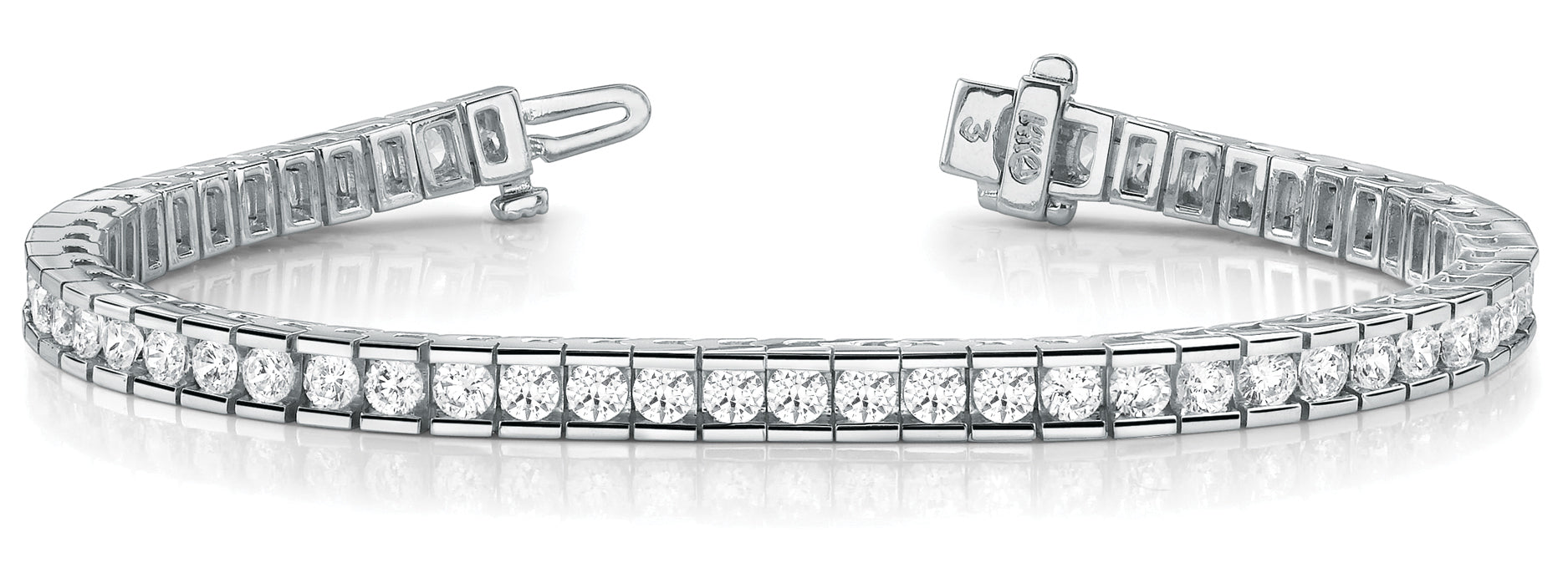 Channel Set Diamond Line Bracelet