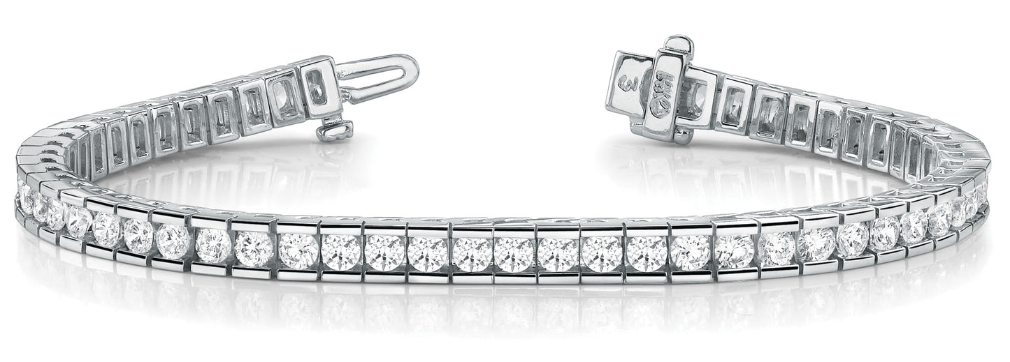 Channel Diamond Line Bracelet